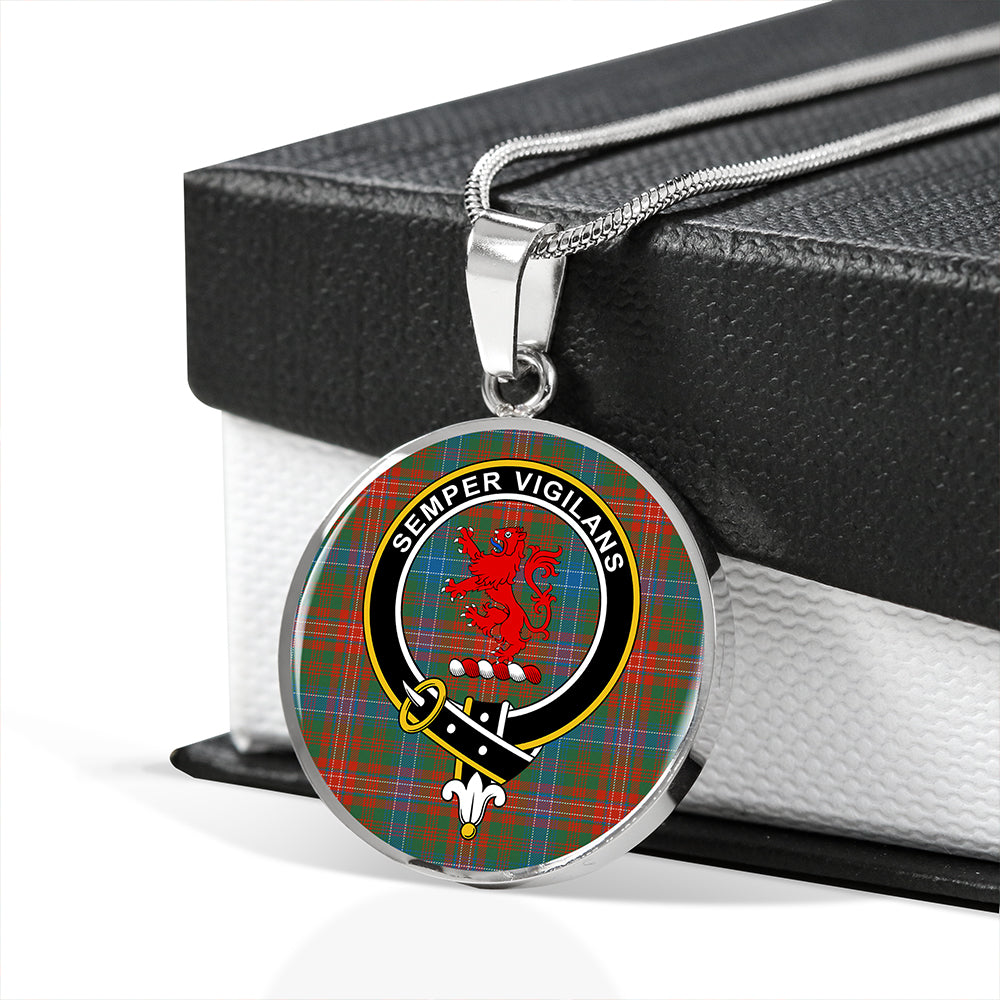 Scottish Tartan Wilson Ancient Clan Circle Necklace Classic Style