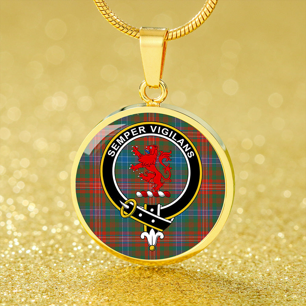Scottish Tartan Wilson Ancient Clan Circle Necklace Classic Style