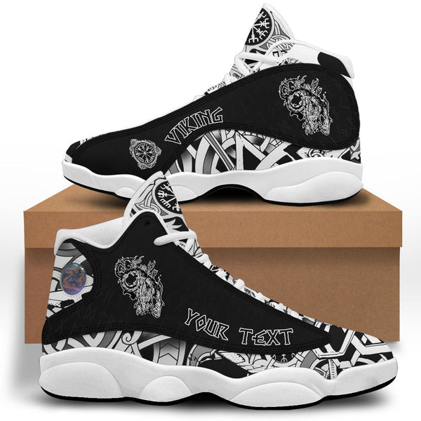 Custom Viking Sneaker J13 Wolf and Moon