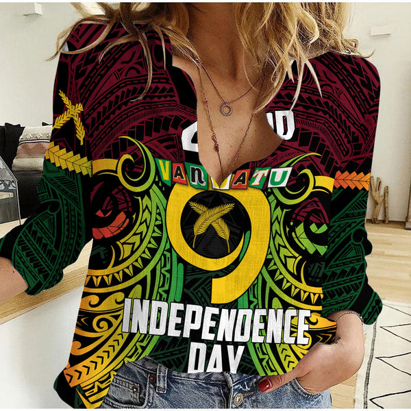 Vanuatu Women Casual Shirt Independence Day 43rd Anniversary Style 2