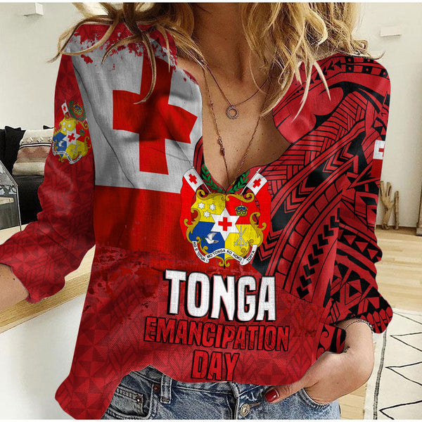 Tonga Independence Emancipation Day Women Casual Shirt