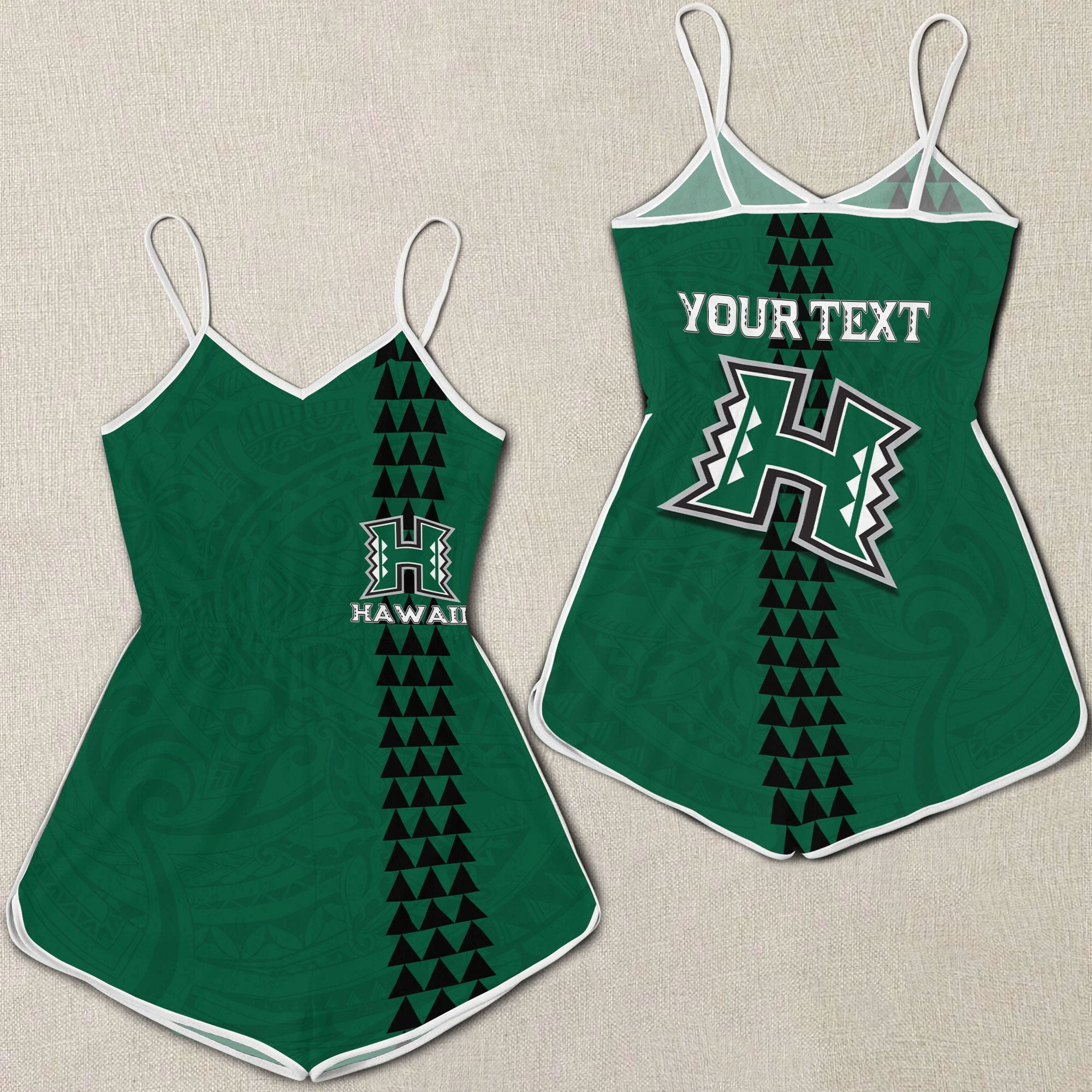 Custom Hawaii Rainbow Warriors Rugby Women Romper