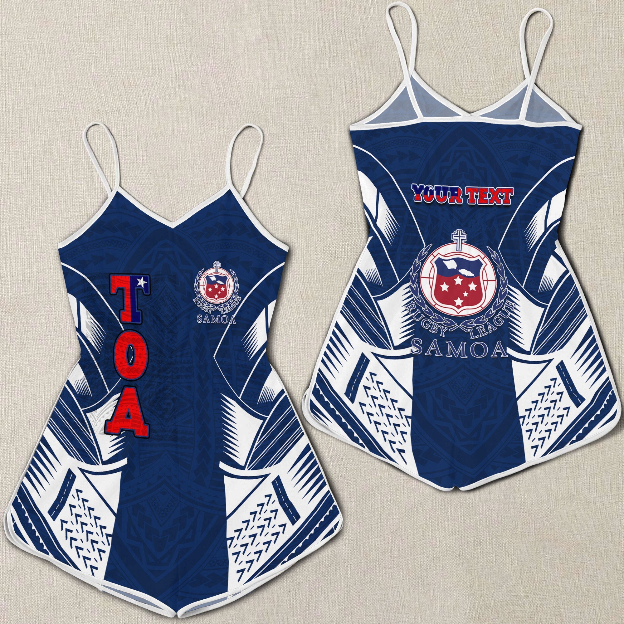 Custom TOA Samoa Rugby Women Romper