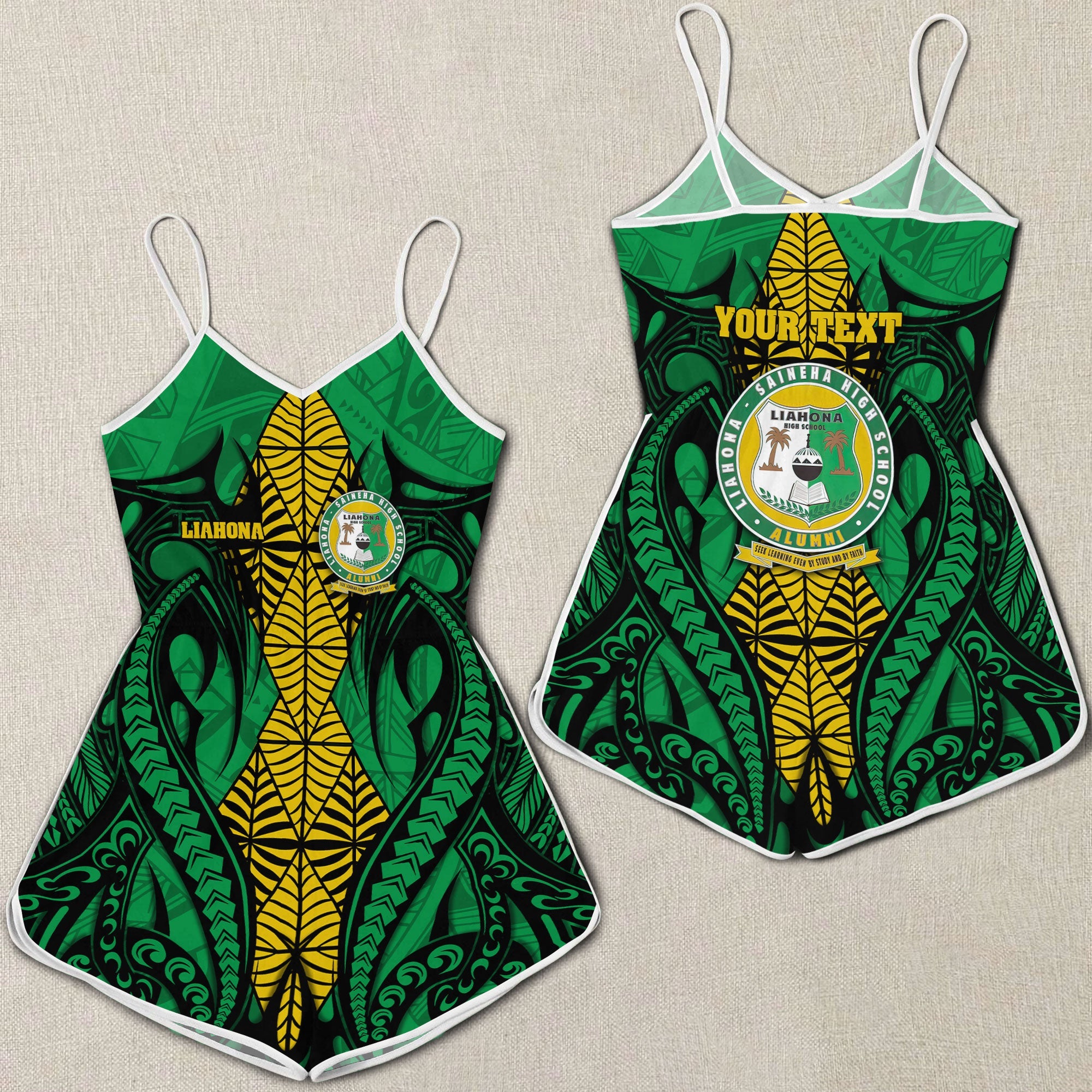 Custom Tonga Liahona High School Women Romper