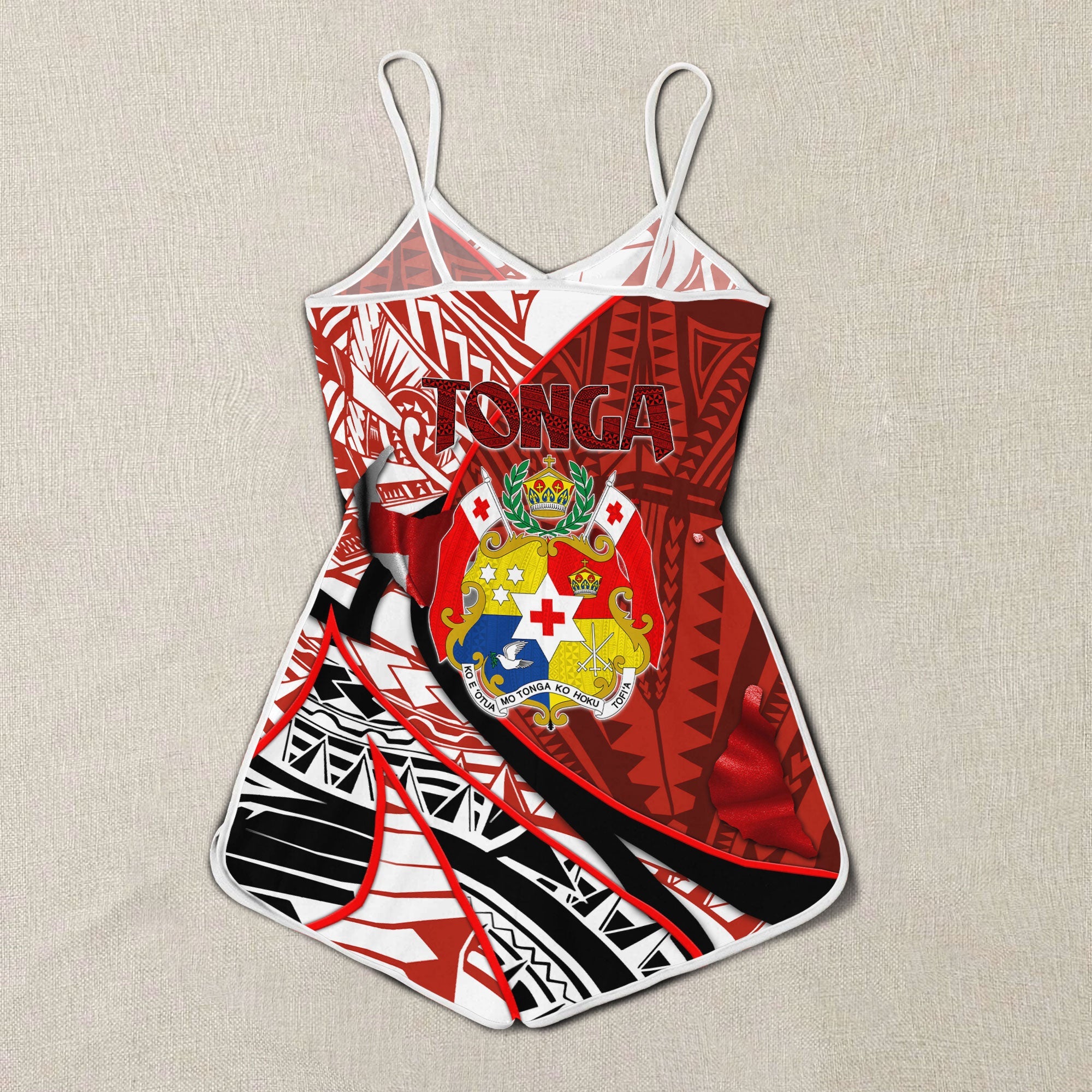 Tonga In My Heart Royal Coat Of Arms Women Romper