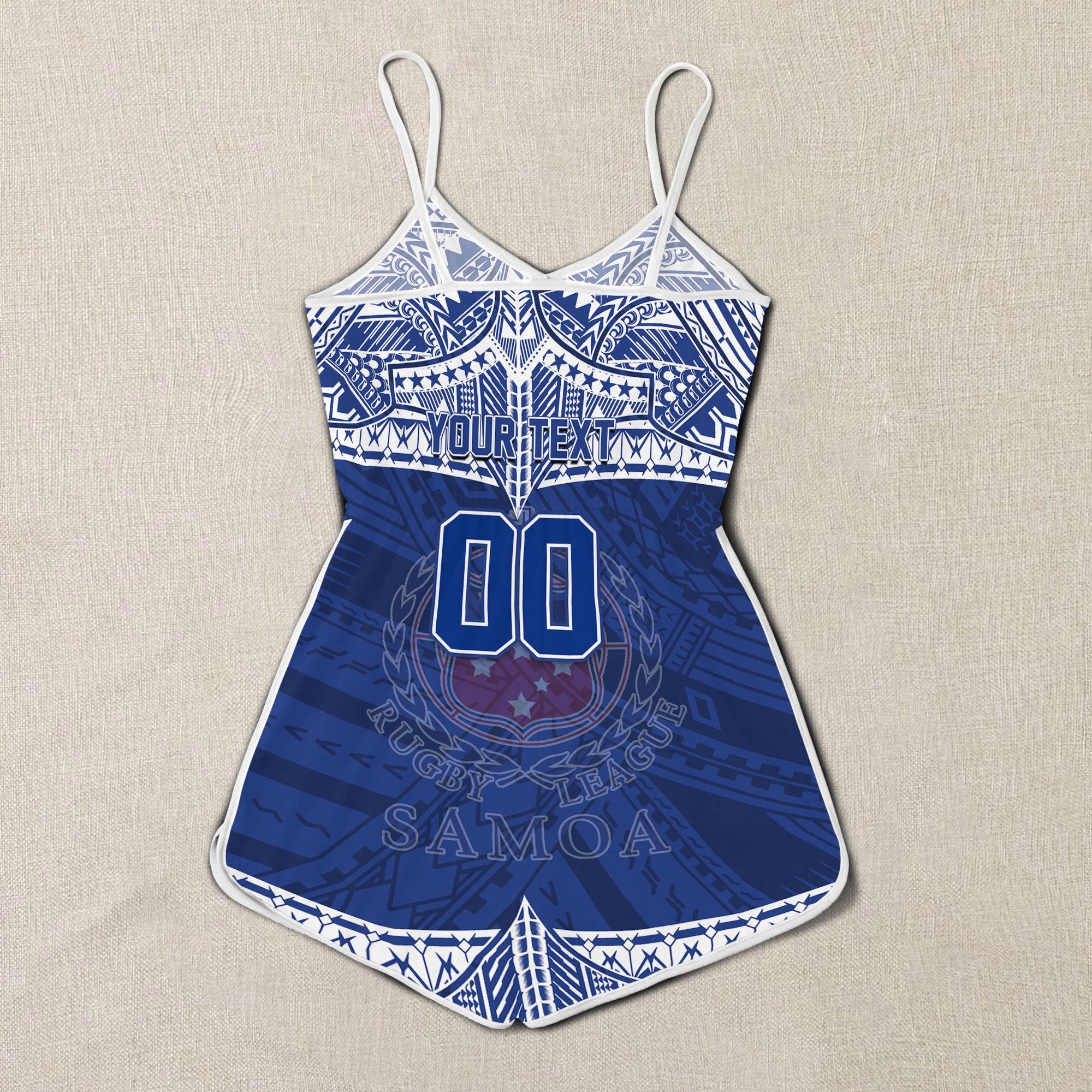 Custom Samoa TOA Rugby Women Romper Map Style