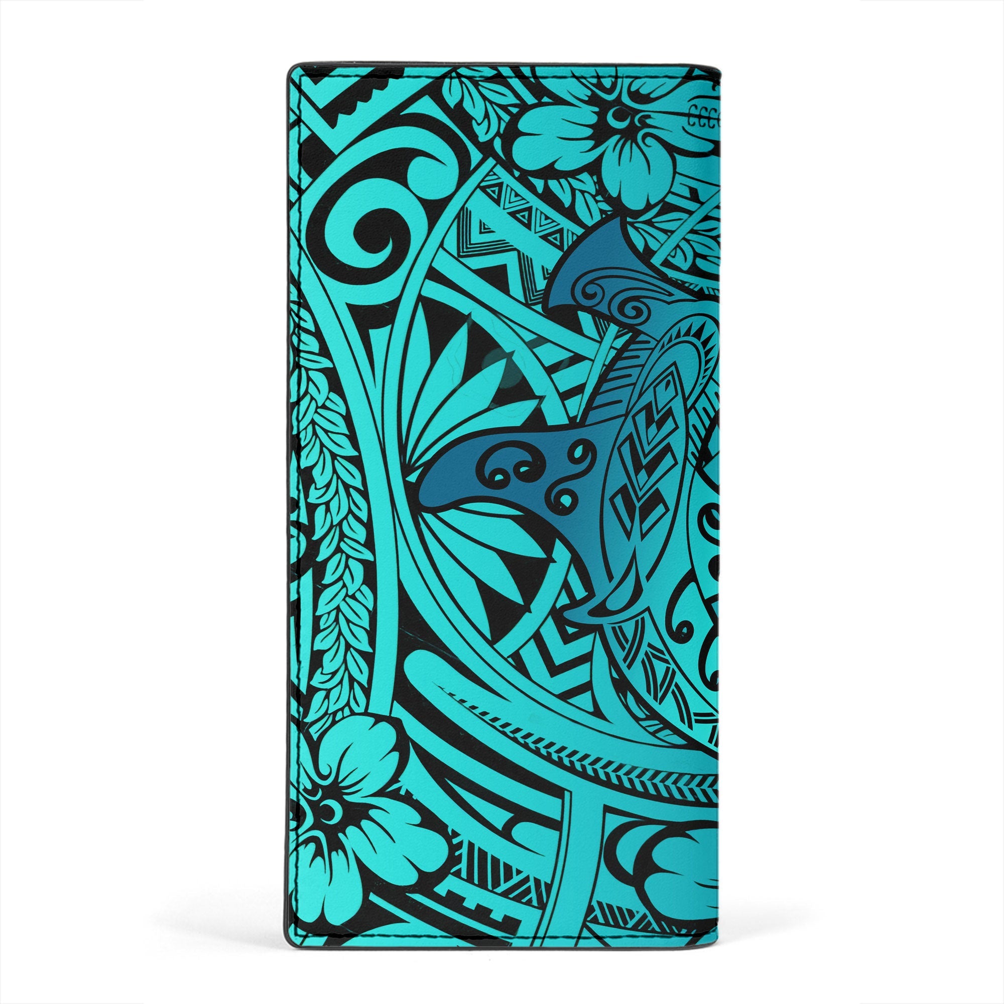 Hawaii Hammerhead Shark Leather Wallet Light See Blue Style