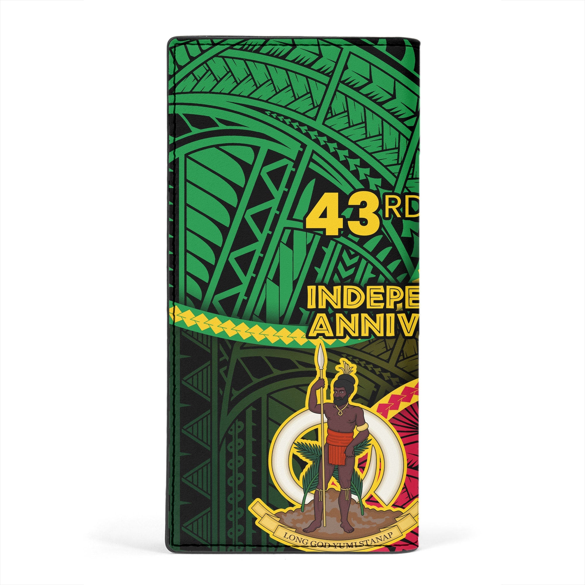 Vanuatu Leather Wallet Independence Day 43rd Anniversary Style