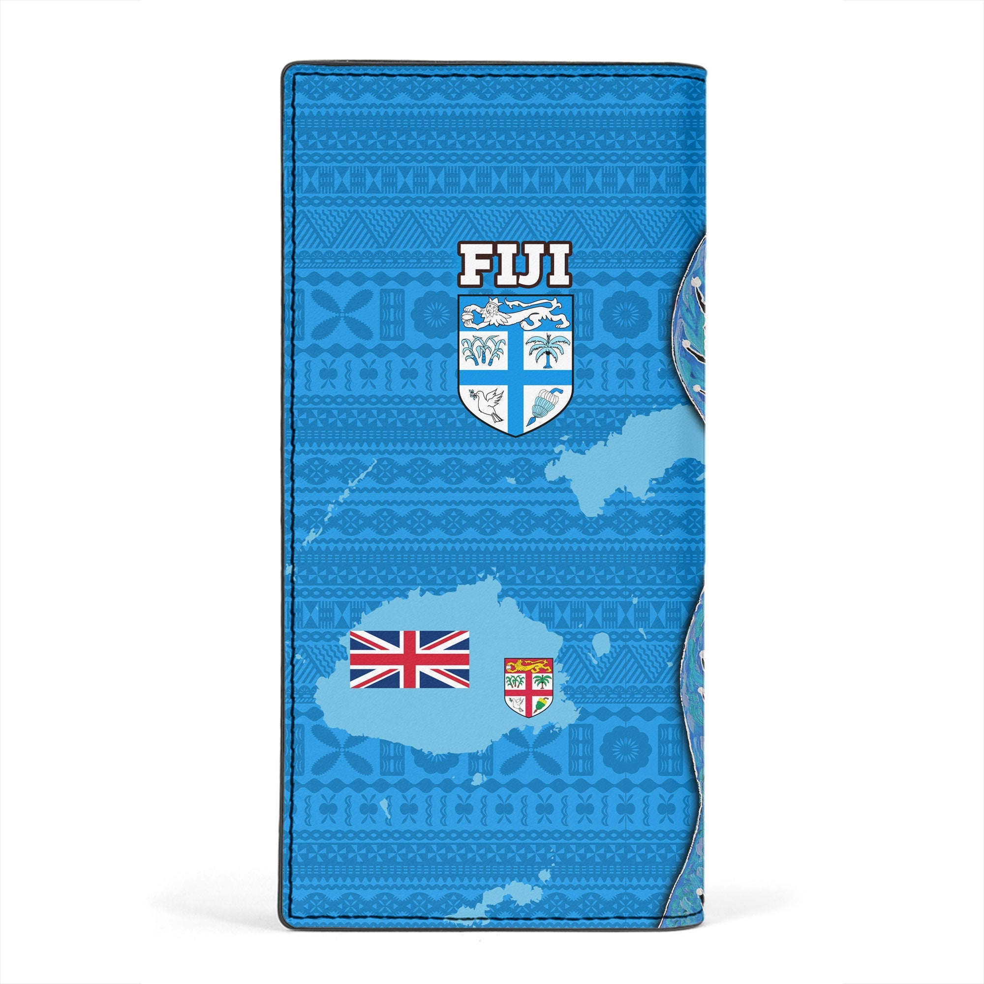 Fiji Tapa & Australia Aboriginal Leather Wallet