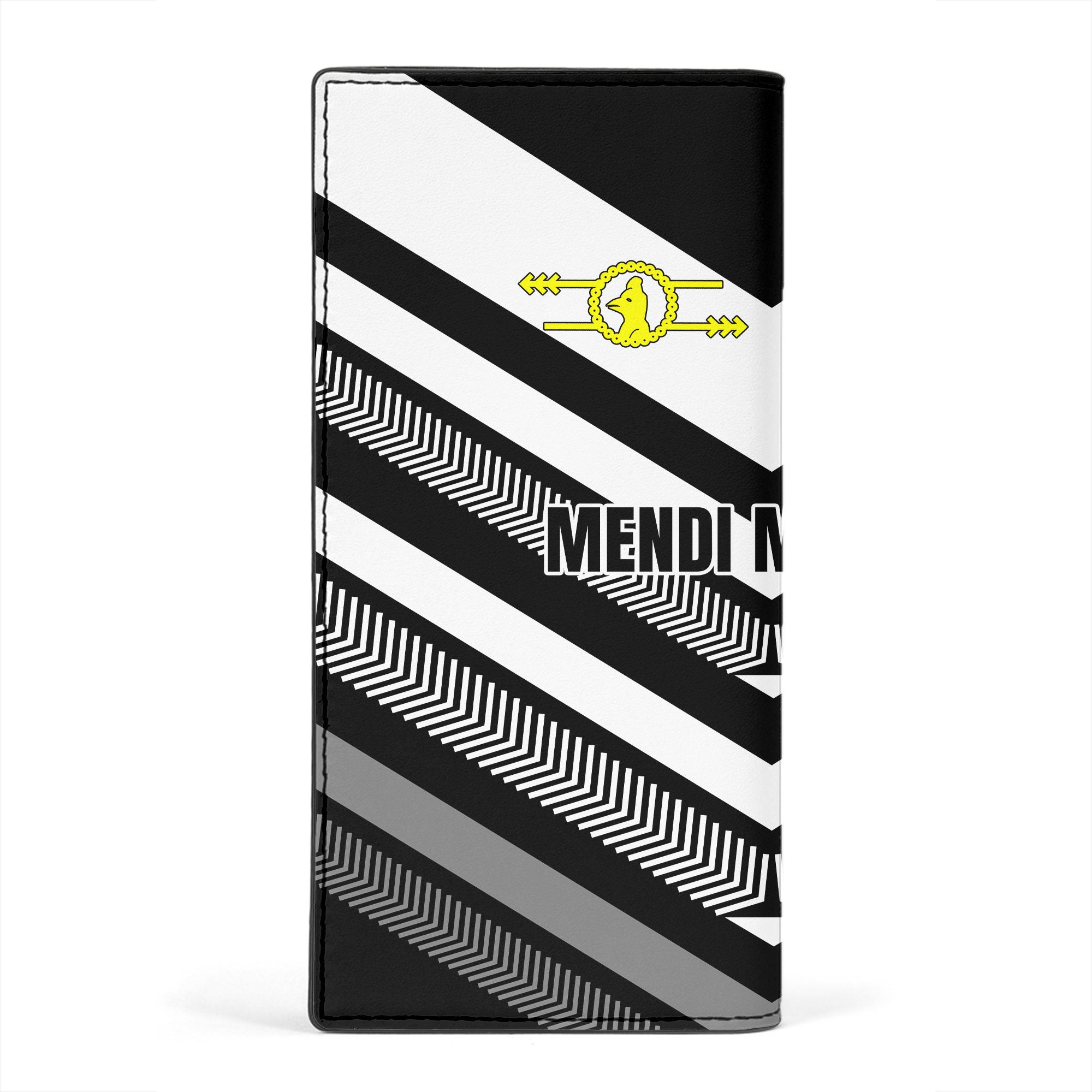 Mendi Muruks Leather Wallet Papua New Guinea Rugby Black & White Style