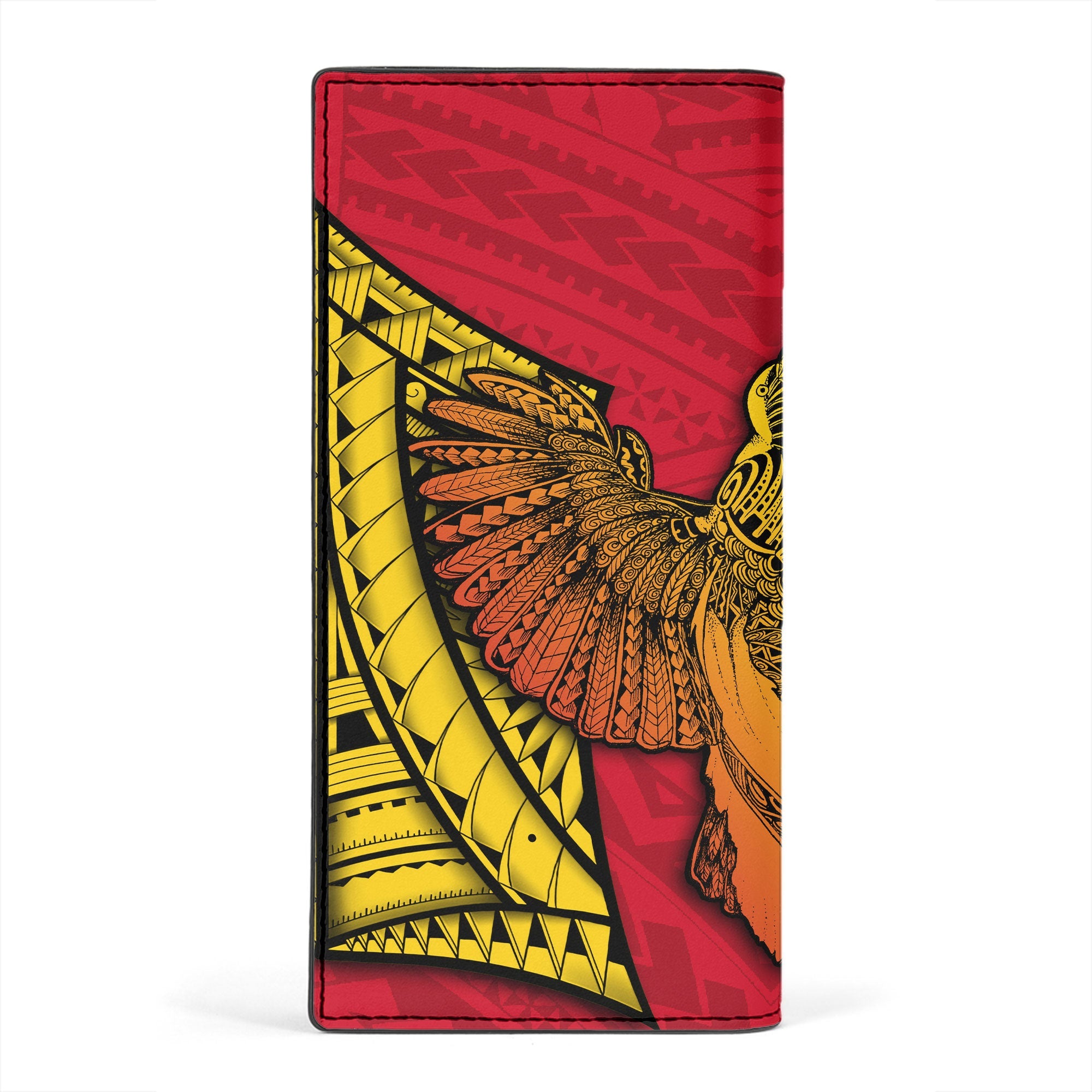 Papua New Guinea Independence Day Leather Wallet Raggiana Bird of Paradise Style