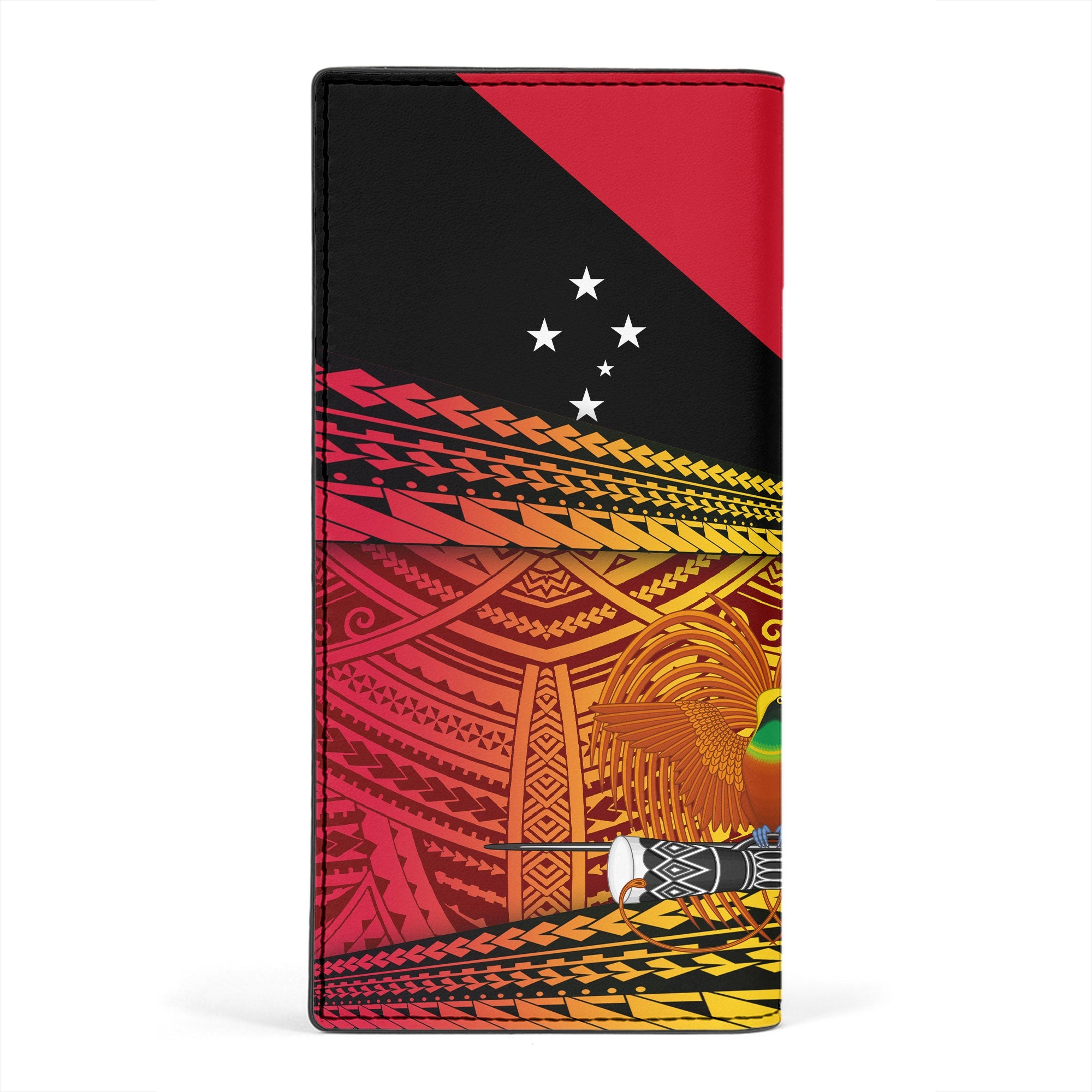 Papua New Guinea Independence Day Leather Wallet PNG Emblem Style