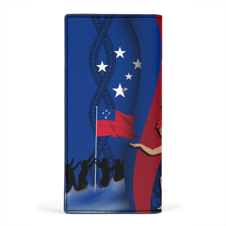 Samoa Independence Day Leather Wallet Celebrating Dance Style