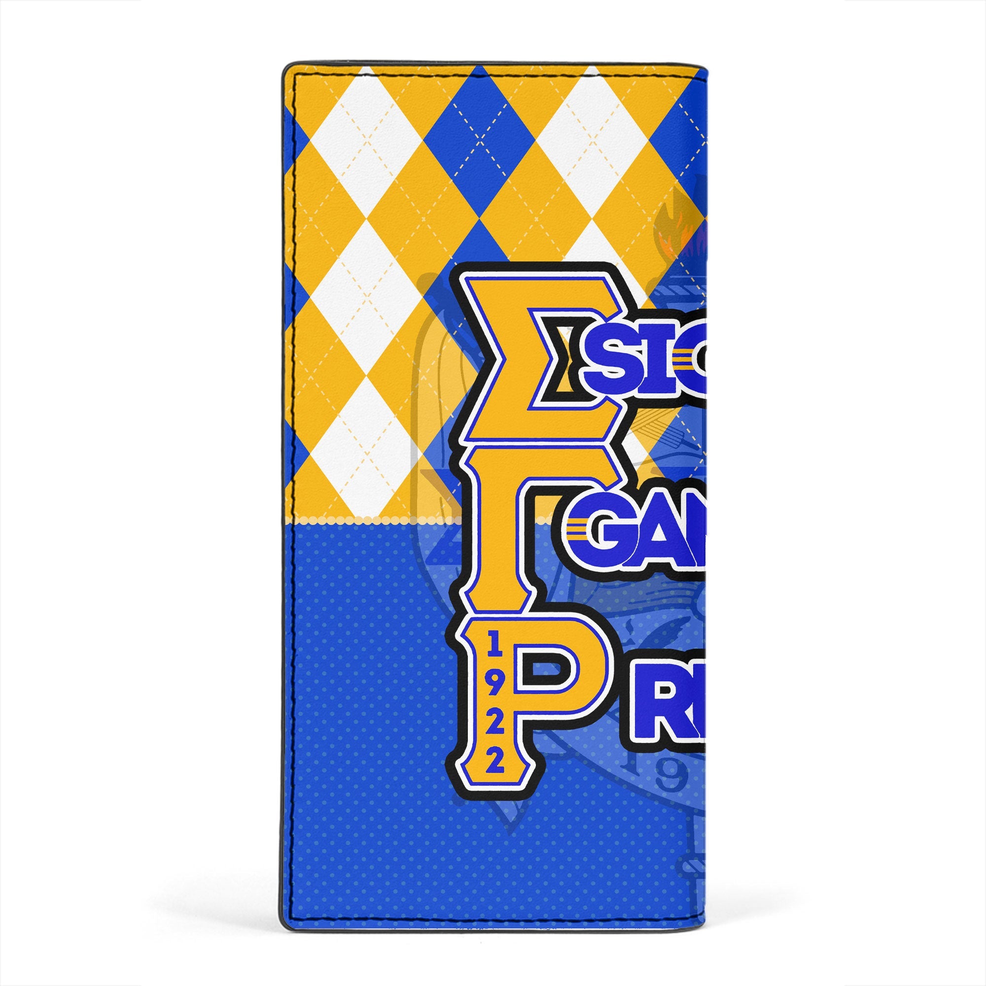 Sorority Leather Wallet - Christmas Sigma Gamma Rho Girl Leather Wallet Rhombus Pattern Style