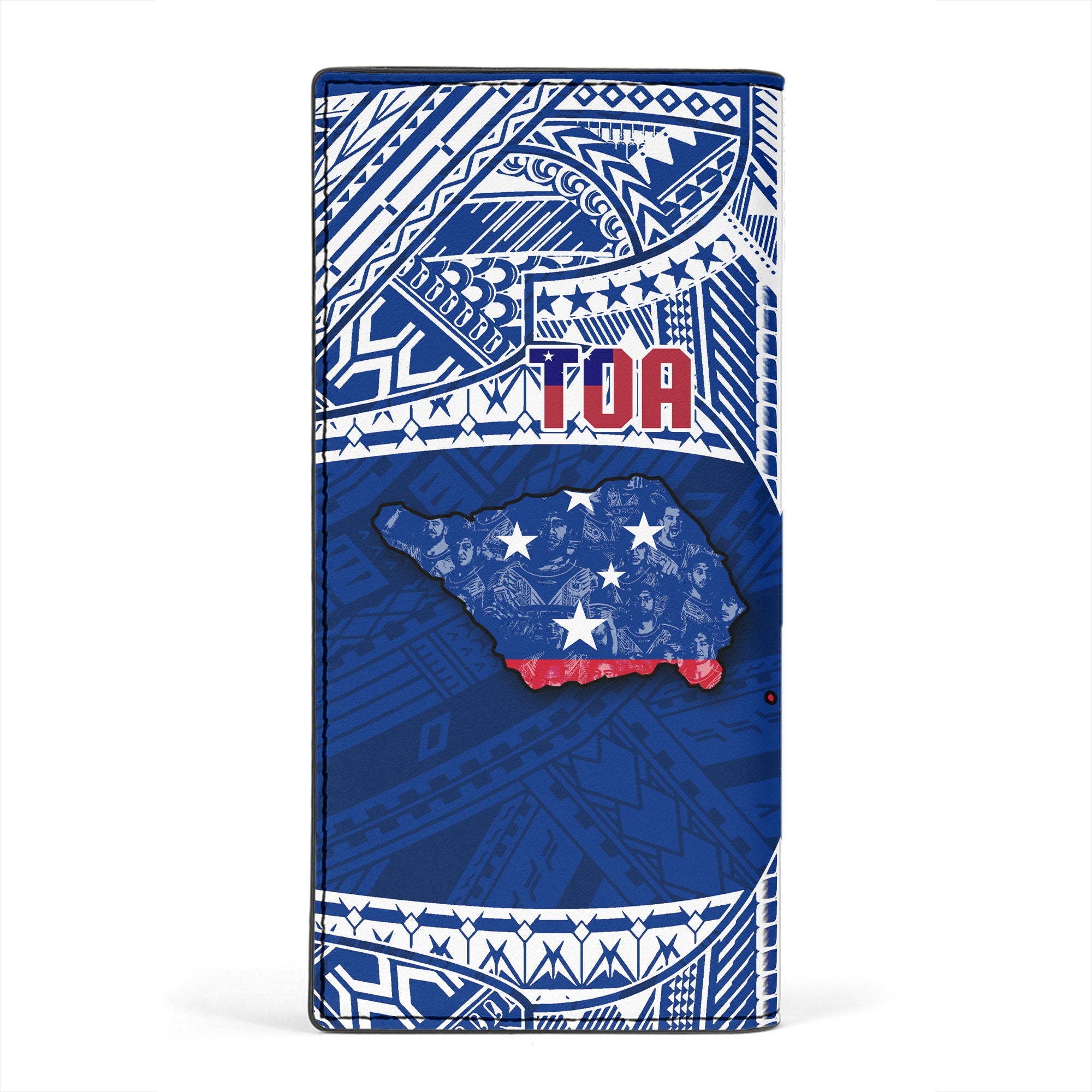 Samoa TOA Rugby Leather Wallet Map Style