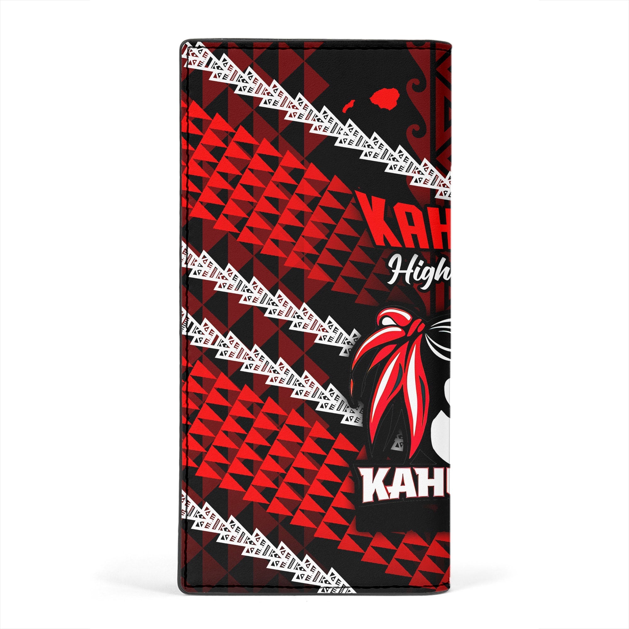 Hawaii Kahuku High & Intermediate School Leather Wallet Map Style