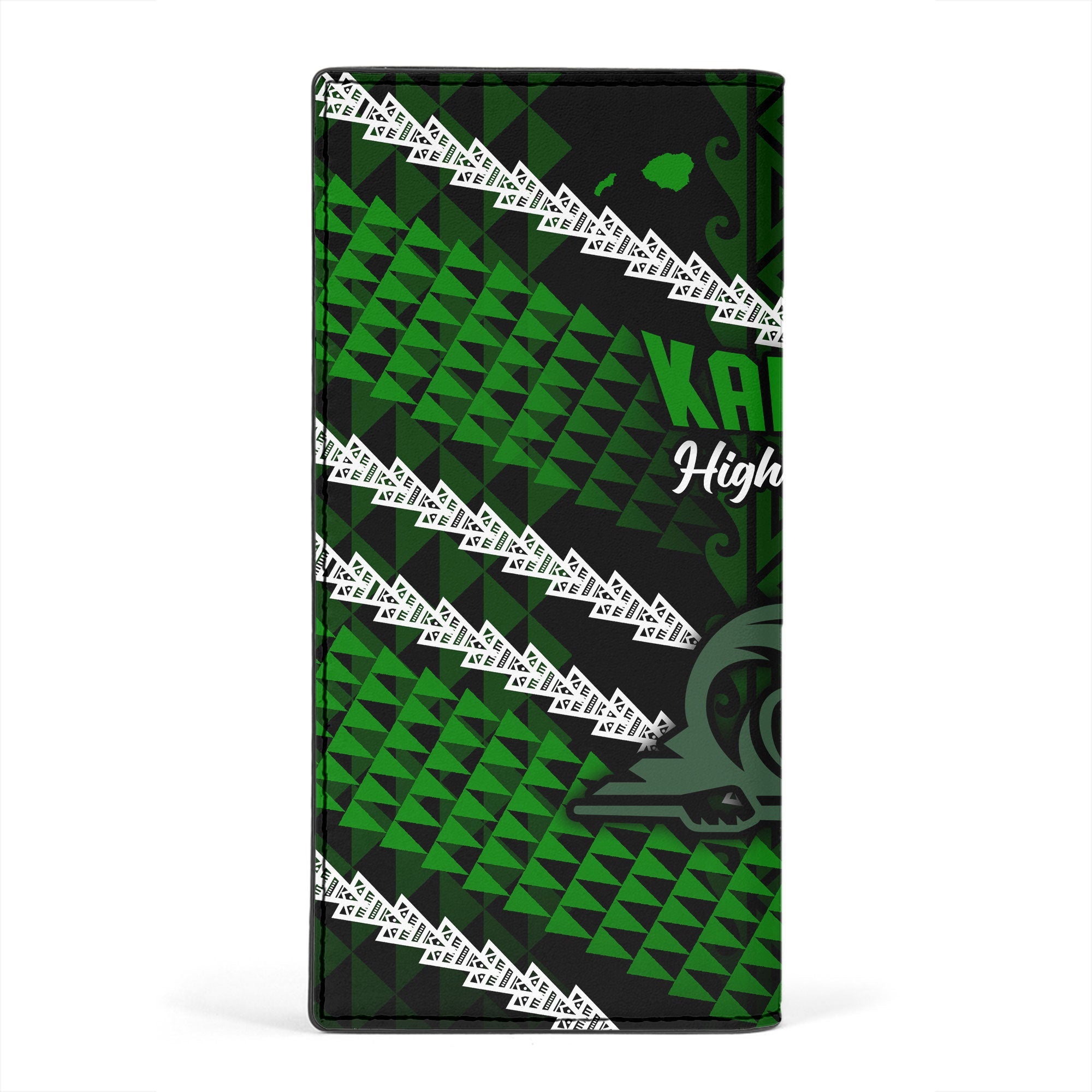 Hawaii Kapaa High School Leather Wallet Map Style