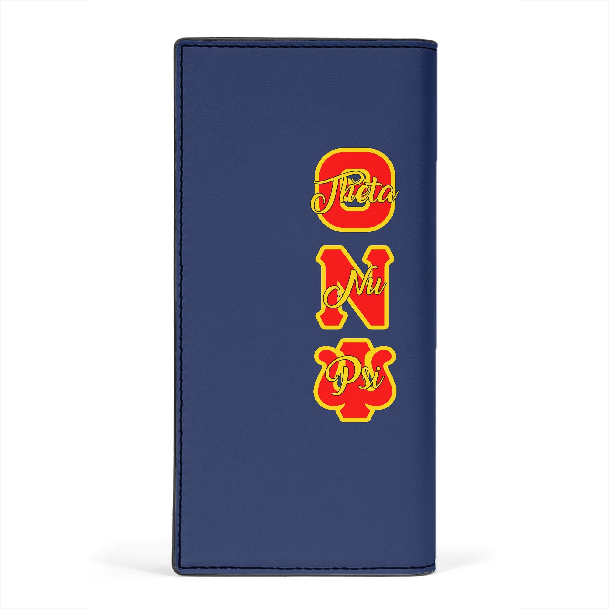 Fraternity Leather Wallet - Theta Nu Psi Leather Wallet Original Blue Style