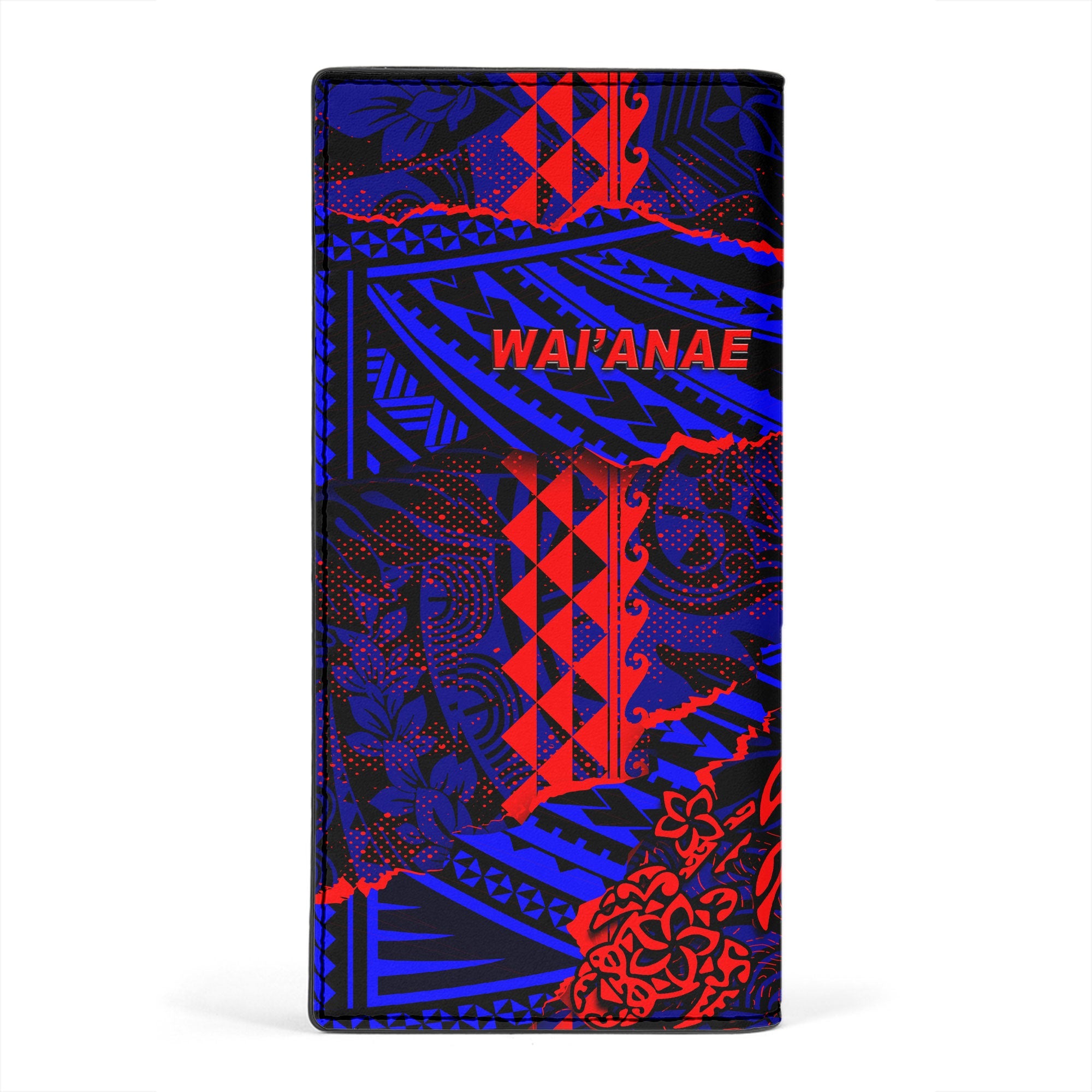 Hawaii Waianae High School Leather Wallet Polynesian Turtle Style