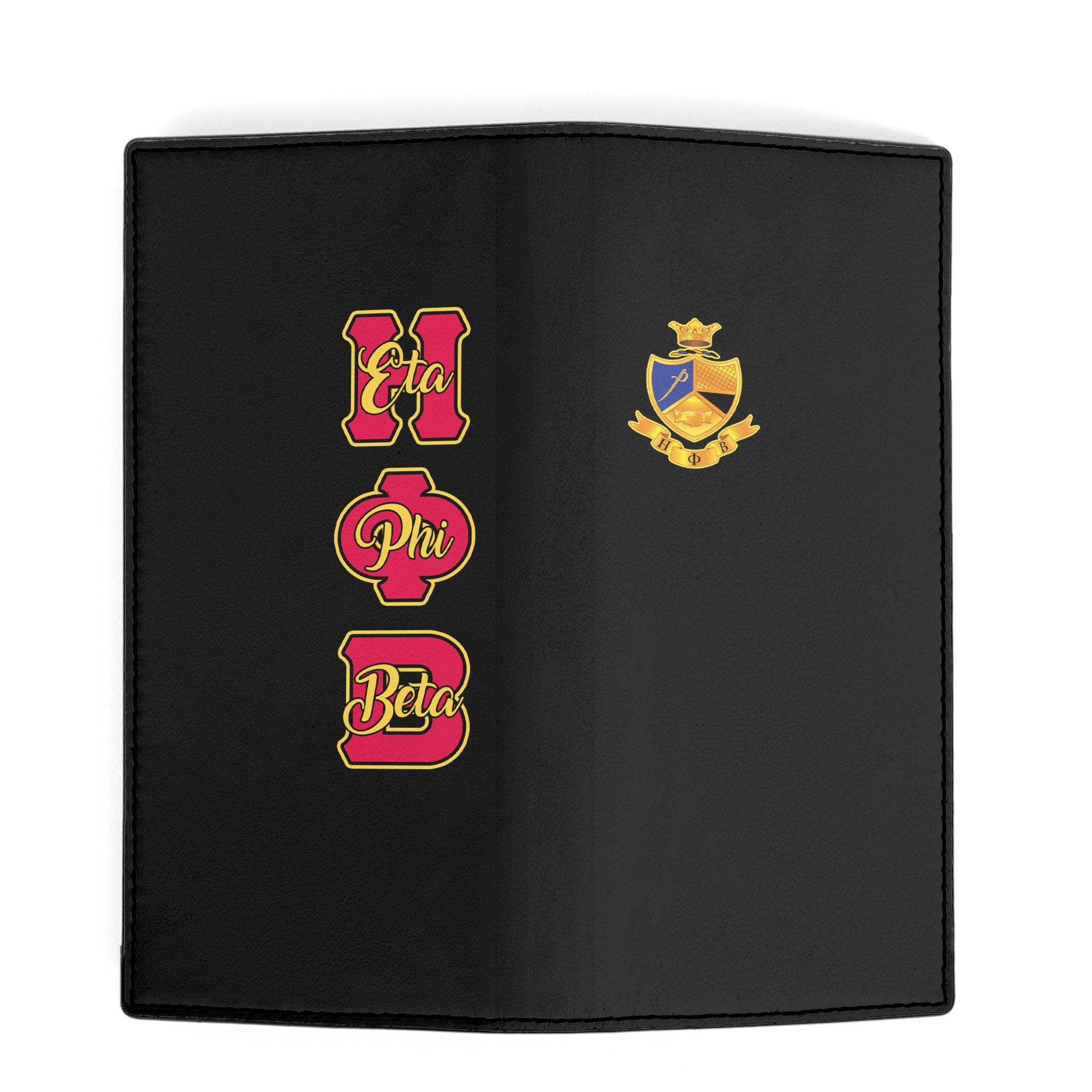 Sorority Leather Wallet - Eta Phi Beta Leather Wallet Original Black Style