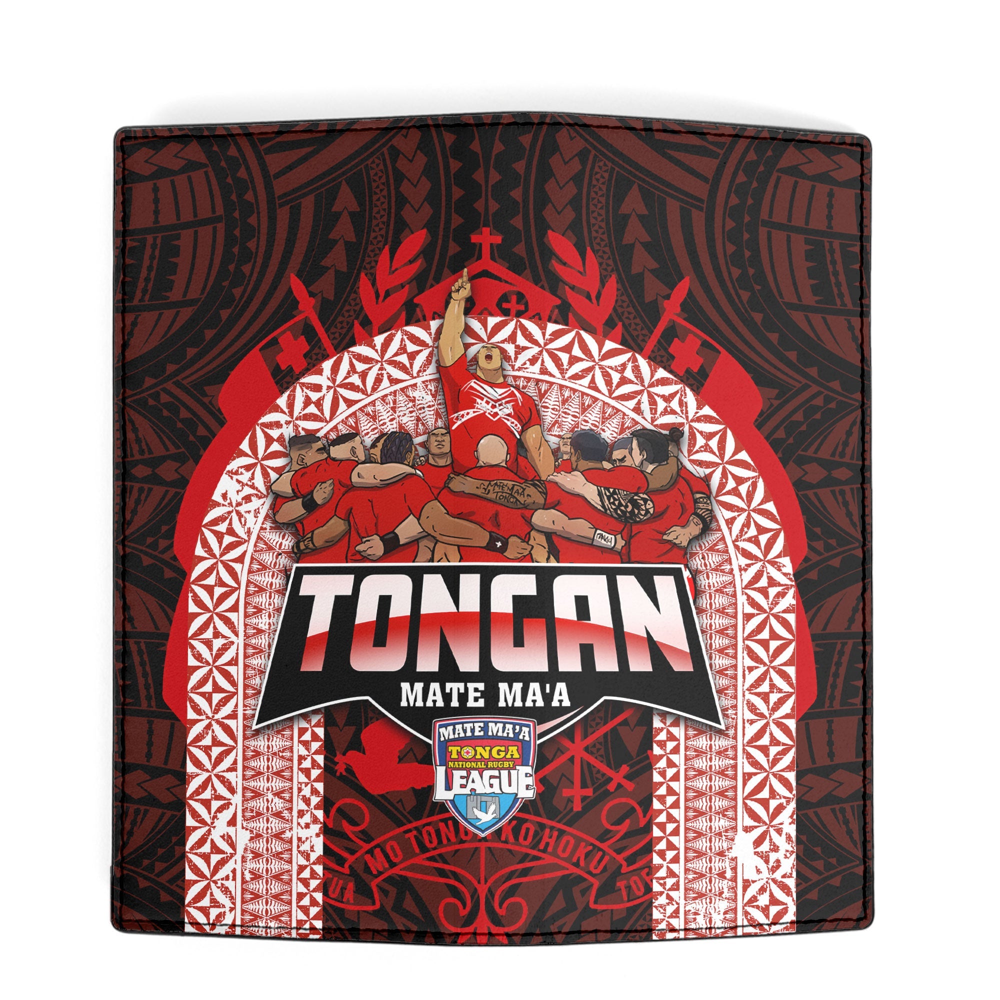 Tonga Mate Ma'a Rugby League Leather Wallet