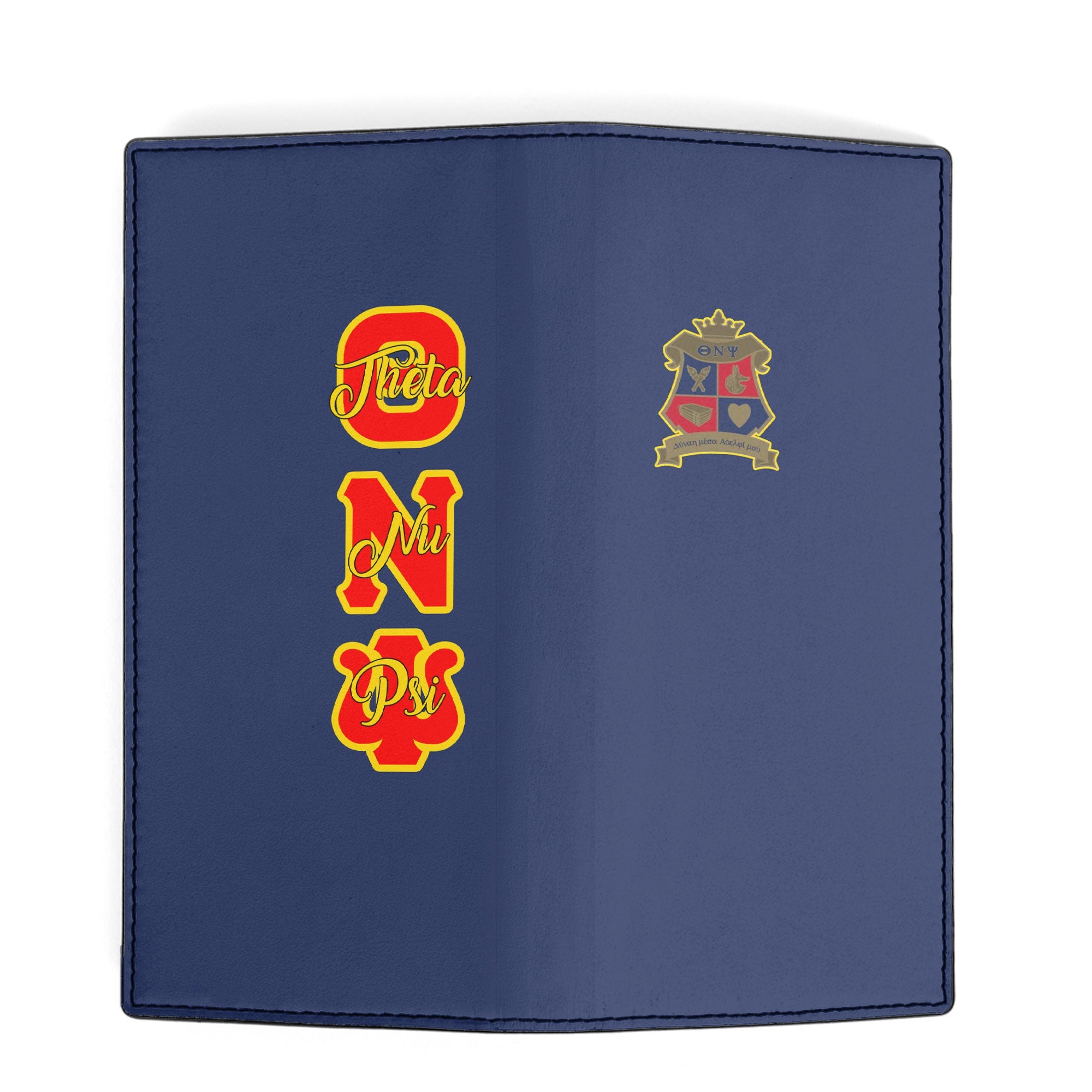 Fraternity Leather Wallet - Theta Nu Psi Leather Wallet Original Blue Style