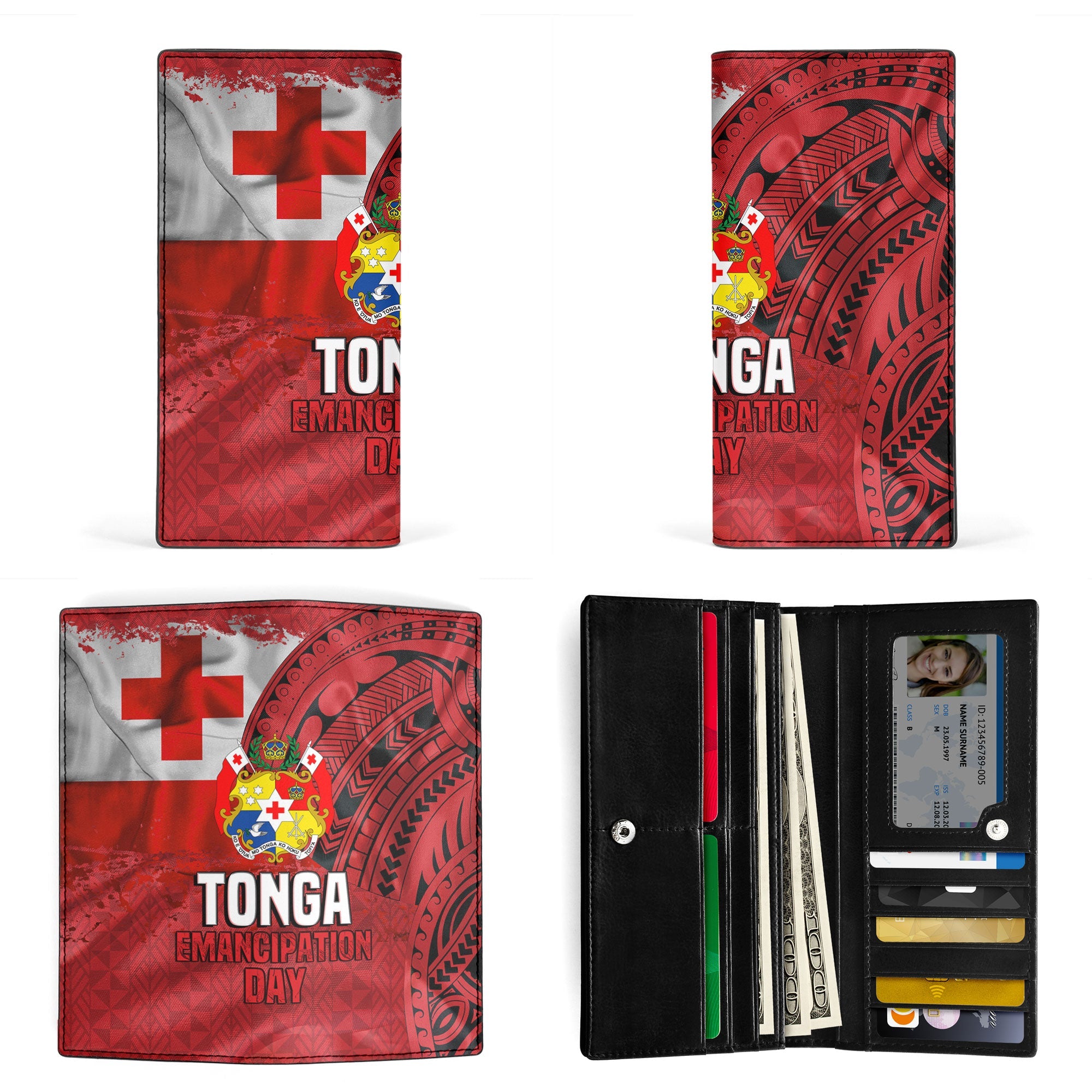 Tonga Independence Emancipation Day Leather Wallet