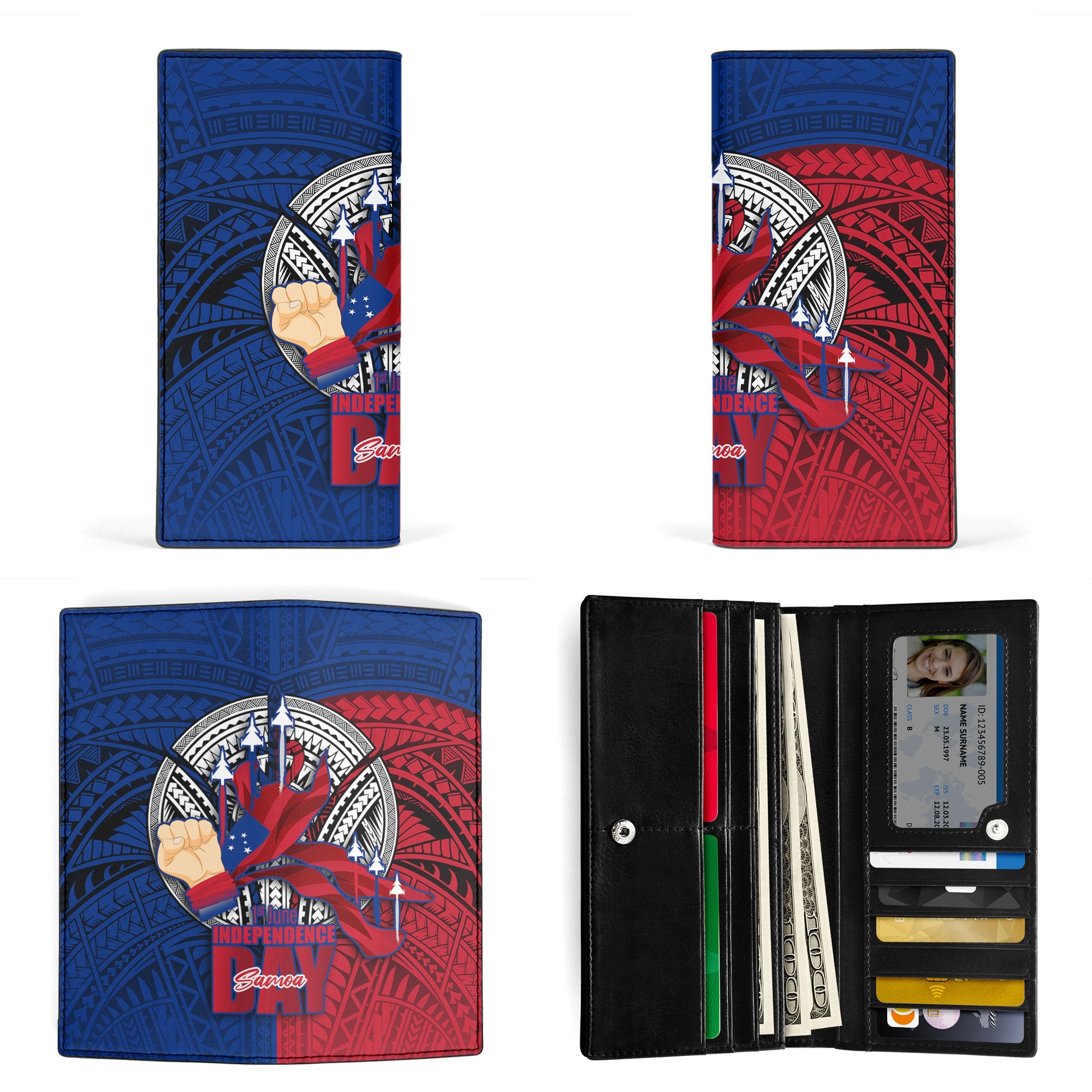 Samoa Independence Day 1st June Leather Wallet