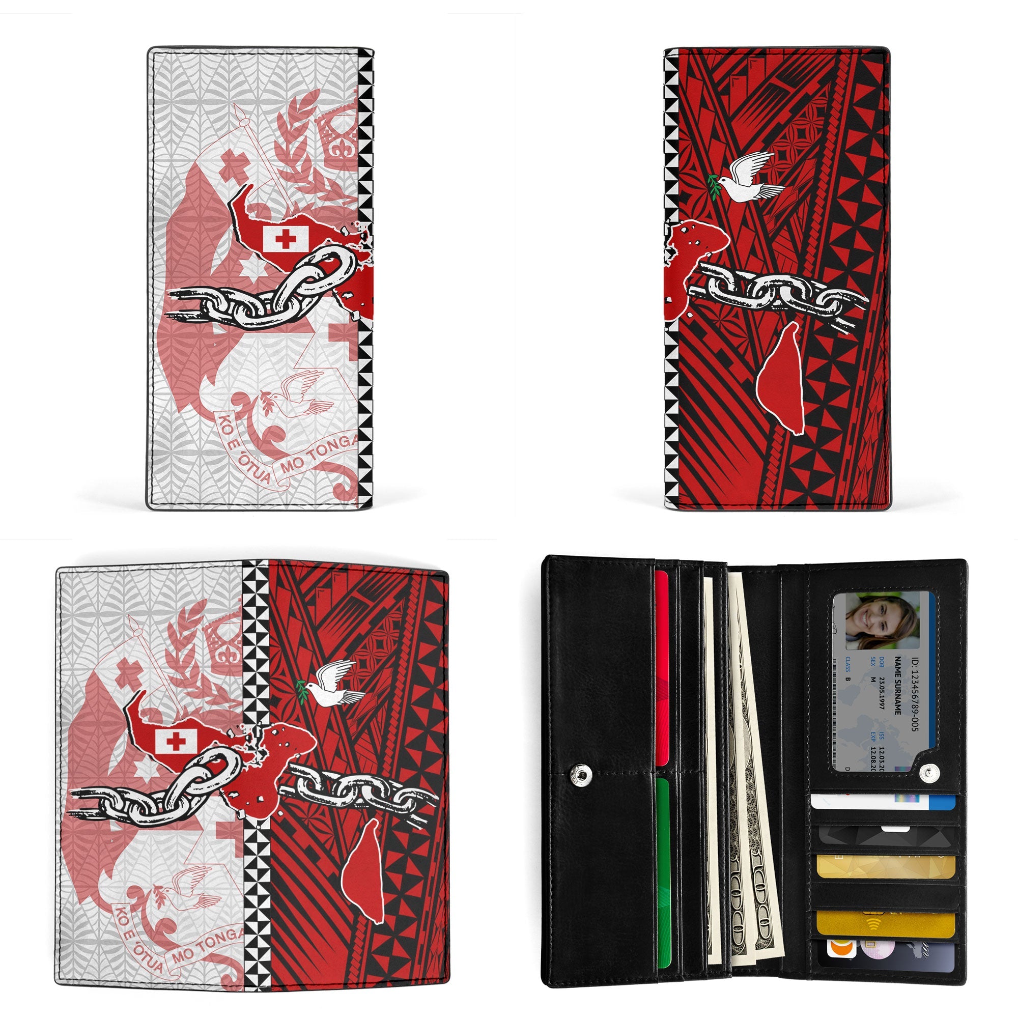 Tonga National Emancipation Day Leather Wallet