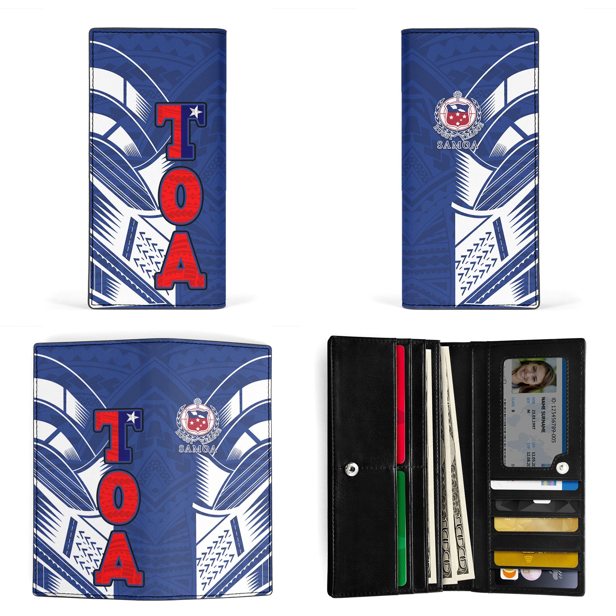 TOA Samoa Rugby Leather Wallet