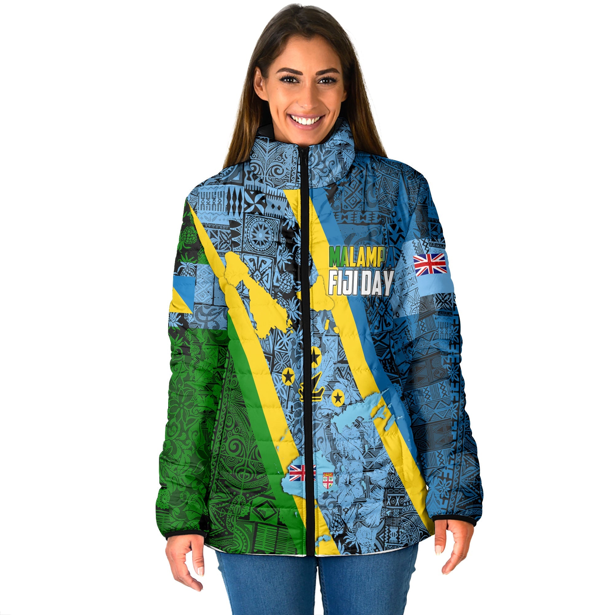 Malampa Fiji Day Women Padded Jacket