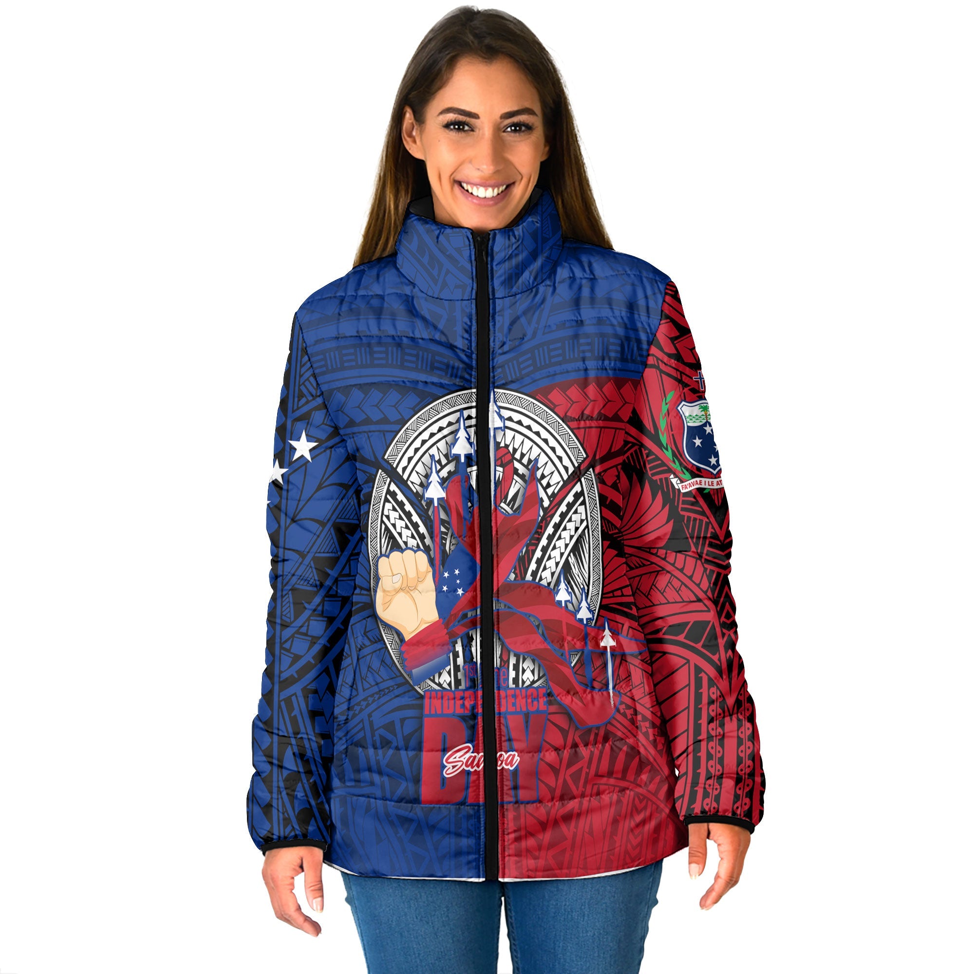 Samoa Independence Day 1st June Women Padded Jacket