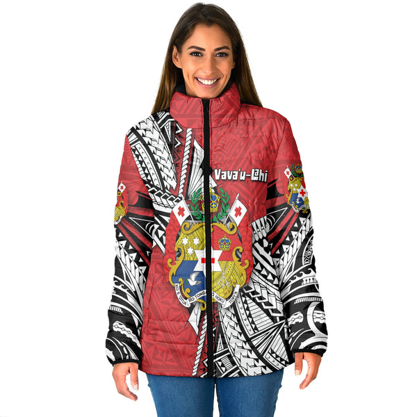 Custom Tonga Vava'u Lahi Coat Of Arms Women Padded Jacket