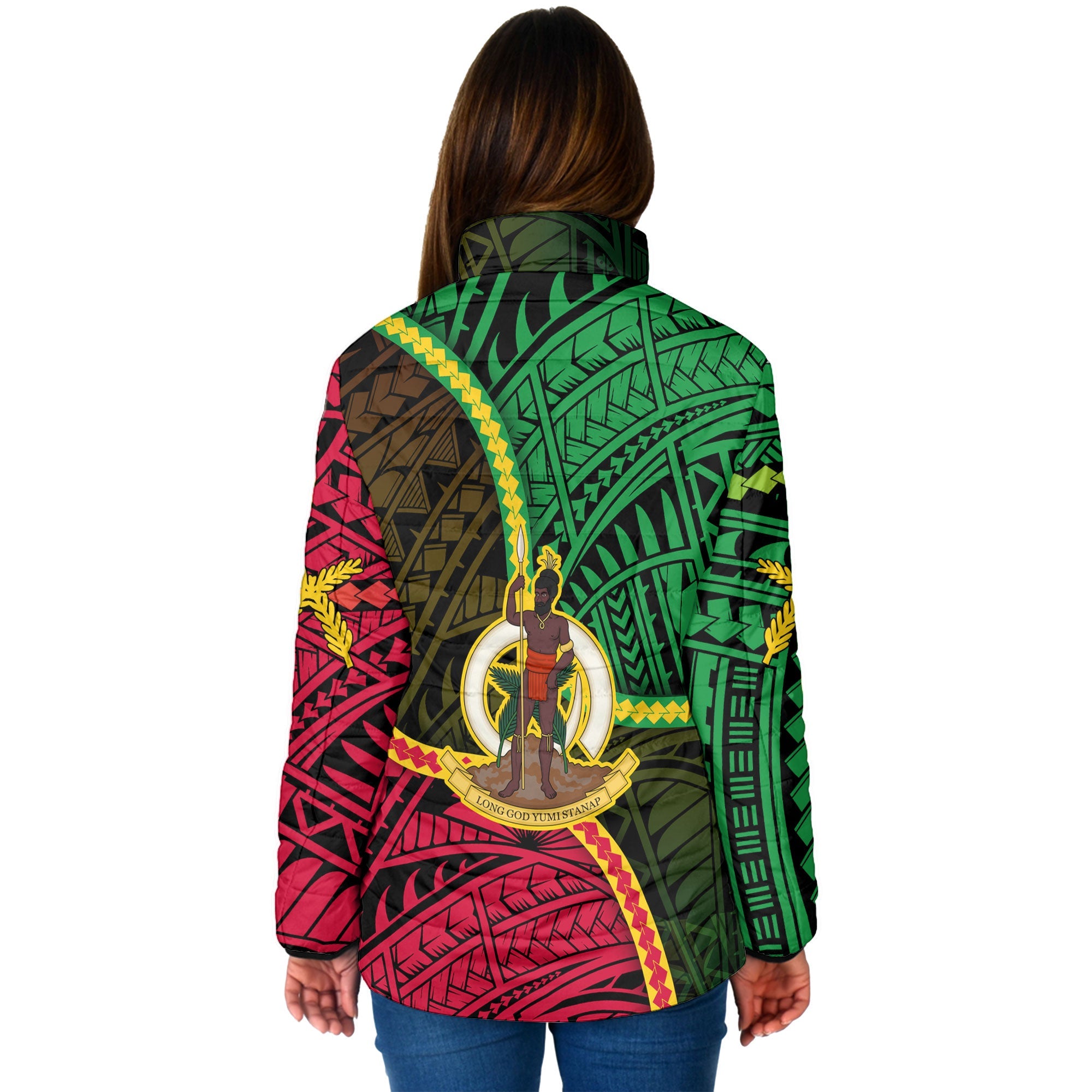 Vanuatu Women Padded Jacket Independence Day 43rd Anniversary Style