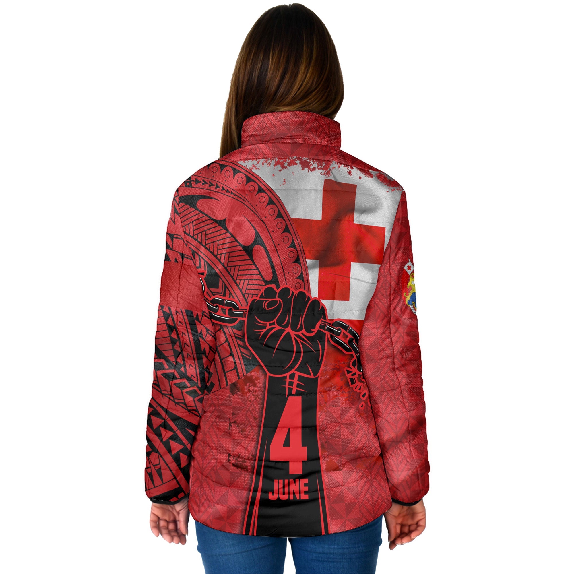 Tonga Independence Emancipation Day Women Padded Jacket