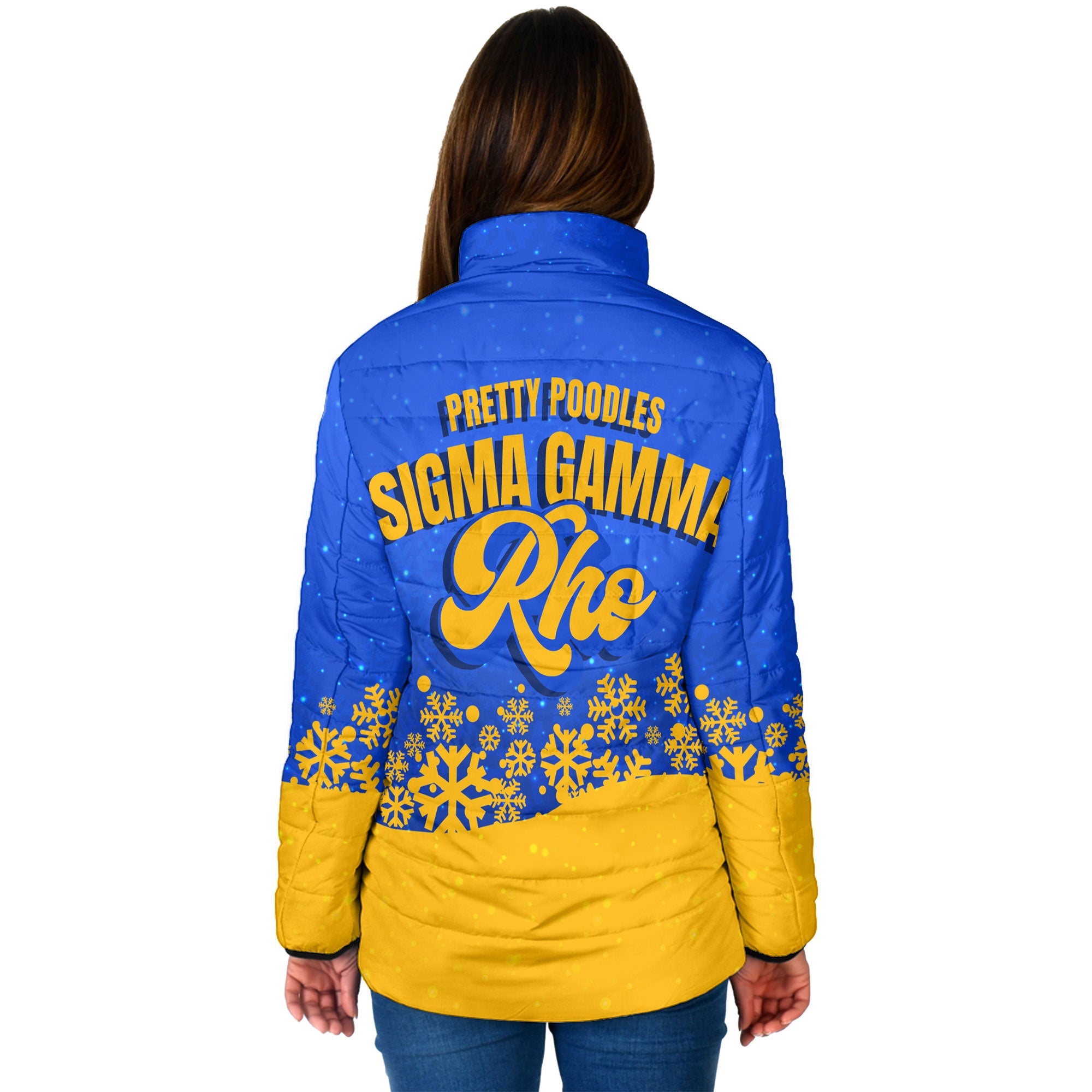 Sorority Jacket - Sigma Gamma Rho Christmas Girl Women Padded Jacket Pretty Poodles Style