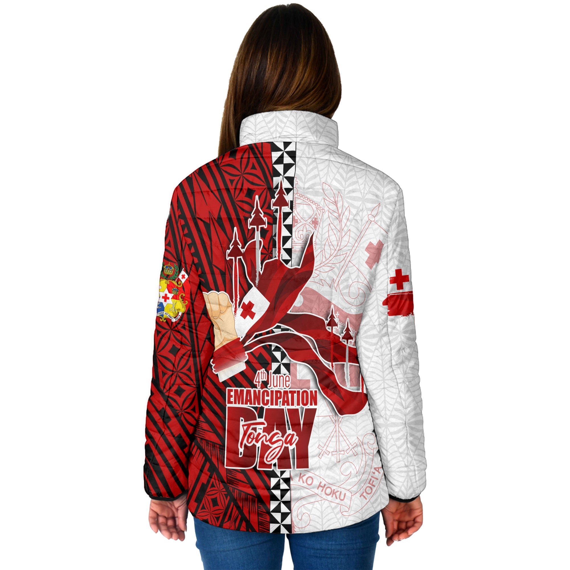 Tonga National Emancipation Day Women Padded Jacket