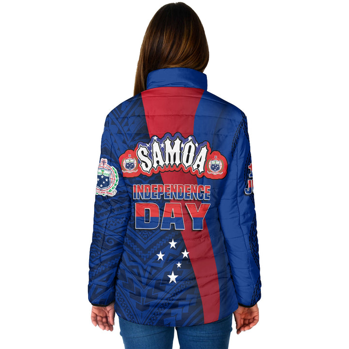 Samoa Independence Day Women Padded Jacket Celebrating Dance Style