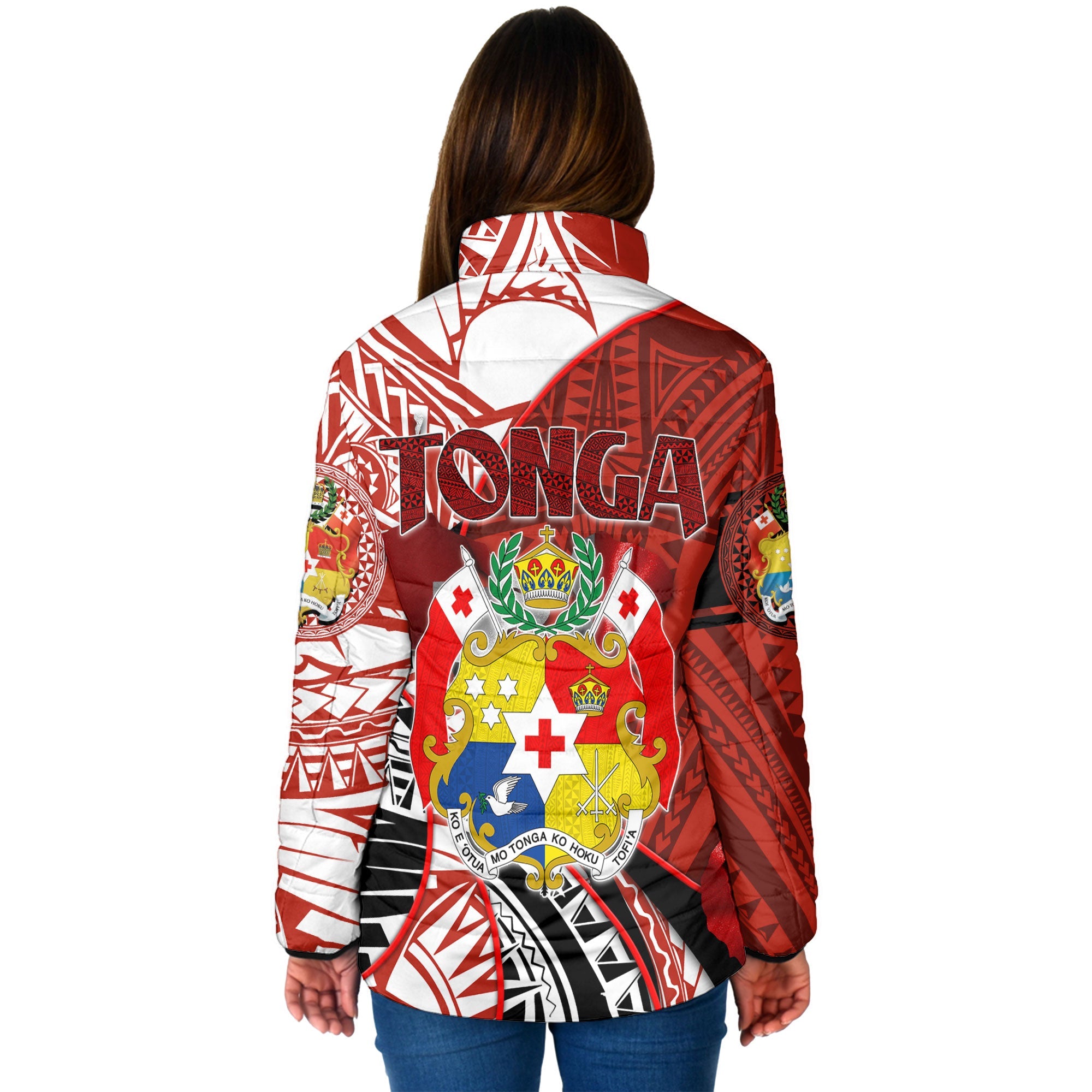 Tonga In My Heart Royal Coat Of Arms Women Padded Jacket