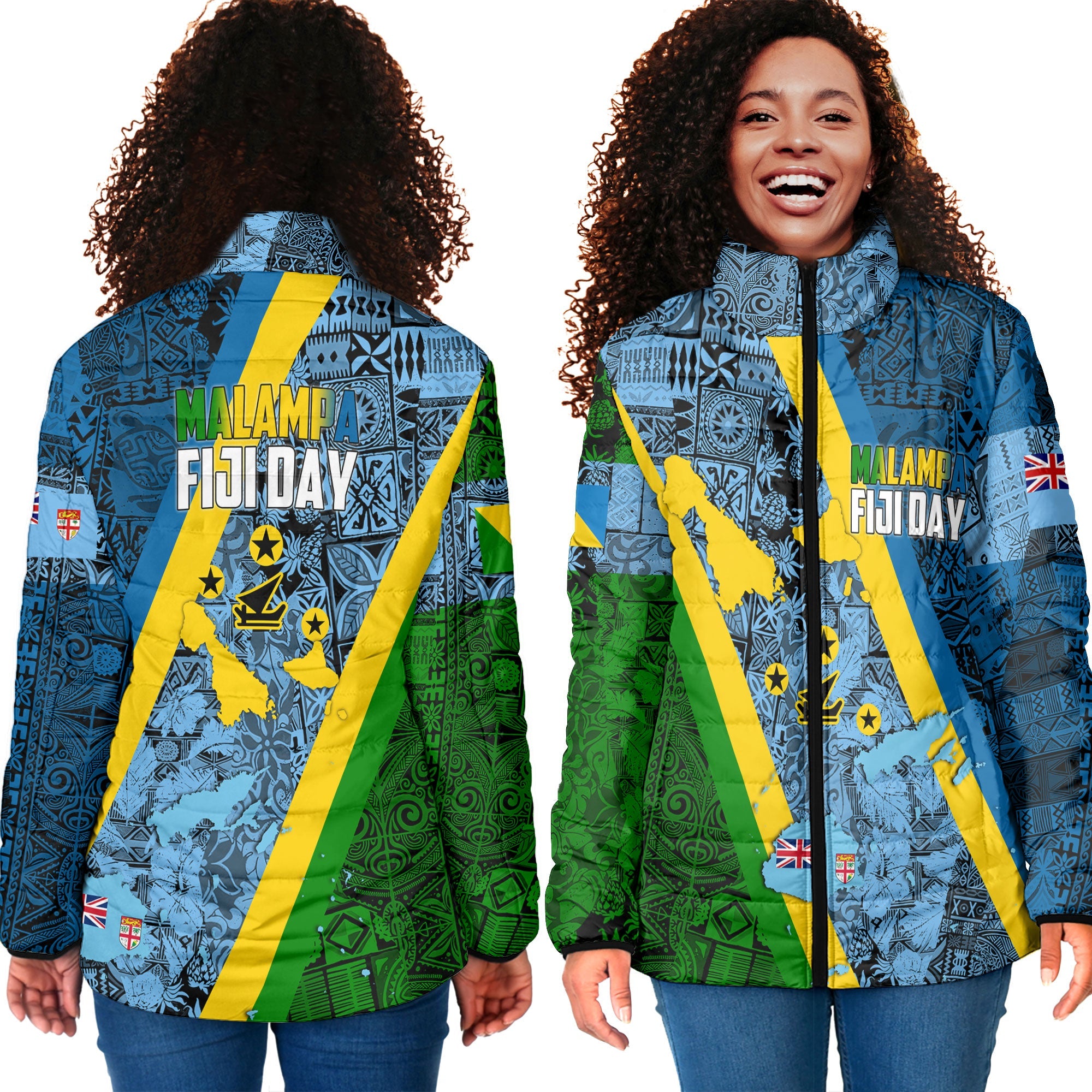 Malampa Fiji Day Women Padded Jacket