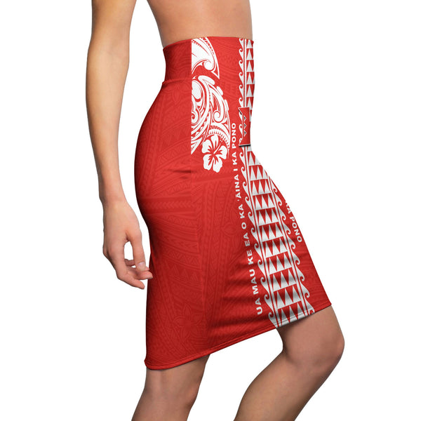 Hilo Hawaii Seal Women's Pencil Skirt Turtle Style