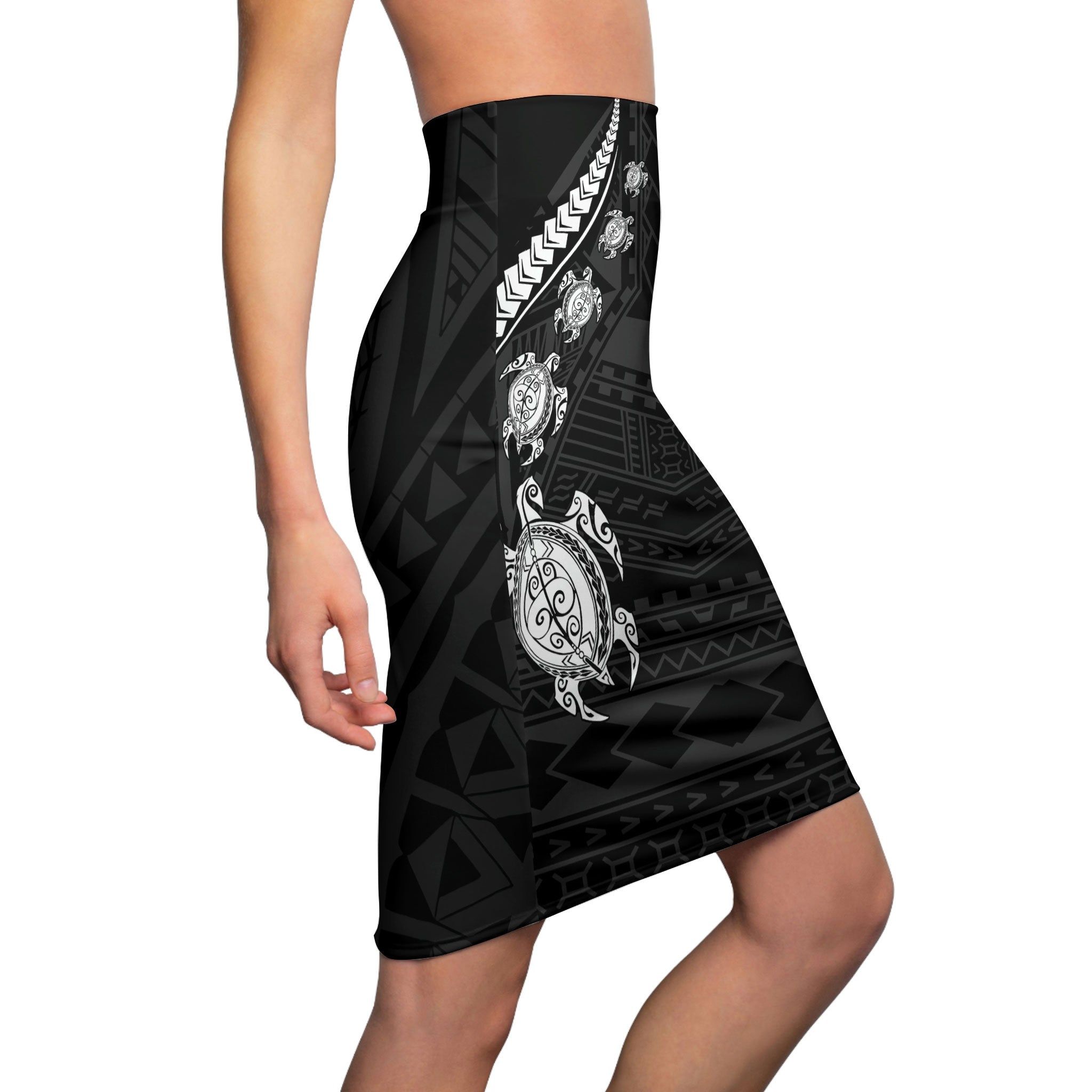 Seal Of American Samoa Women's Pencil Skirt Turtle Style