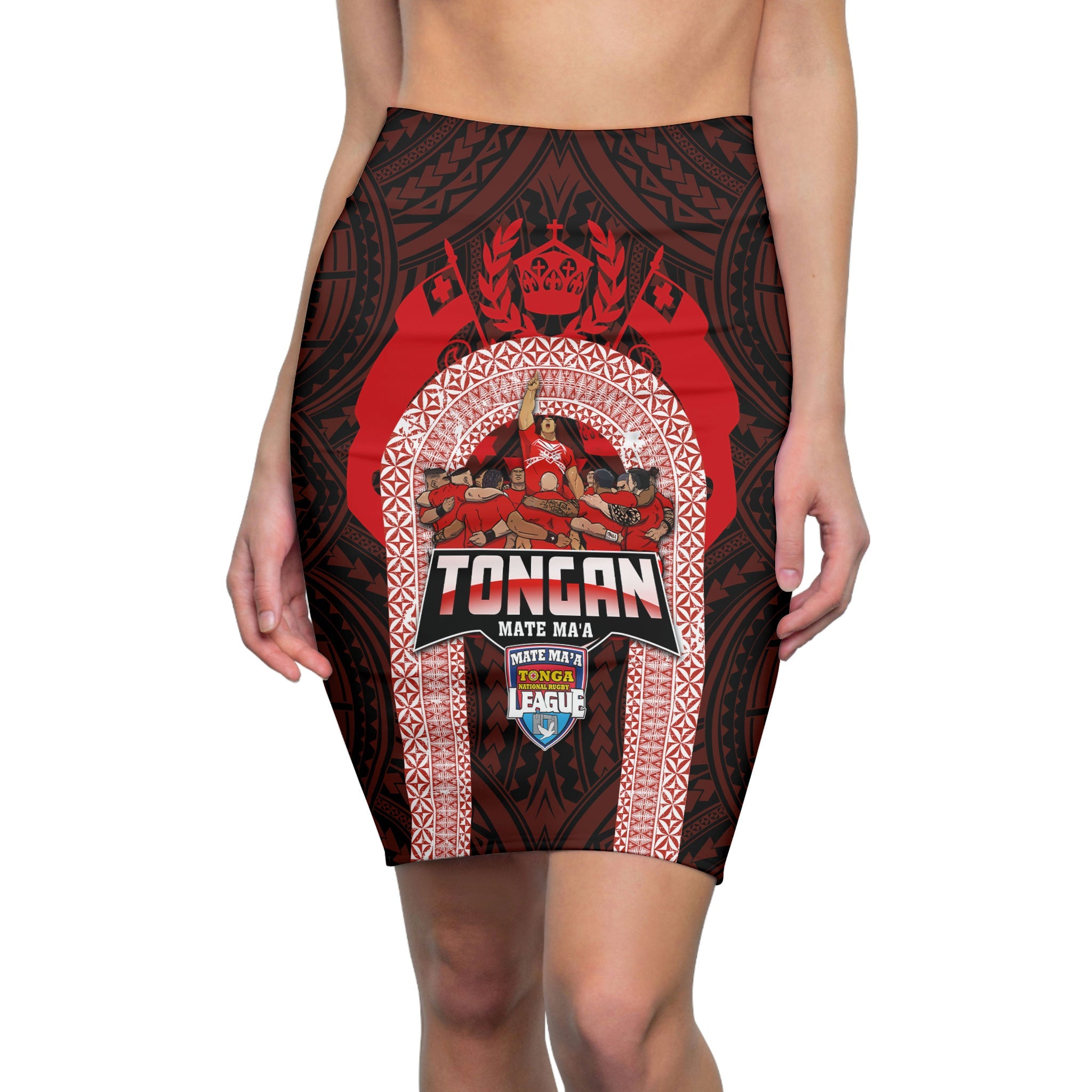 Tonga Mate Ma'a Rugby League Women's Pencil Skirt