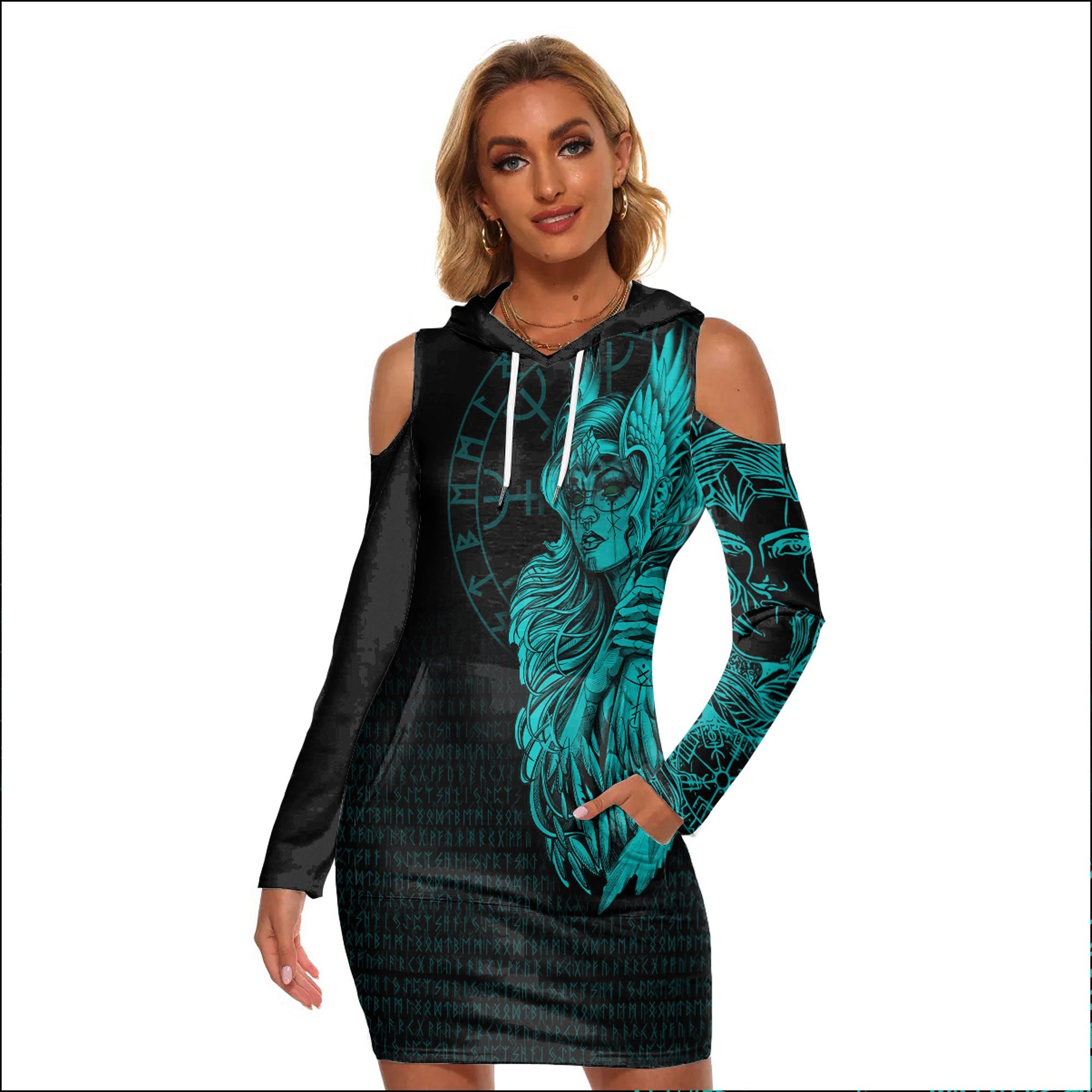 Viking Tight Dress The Valkyries Viking Turquoise – To The Closet