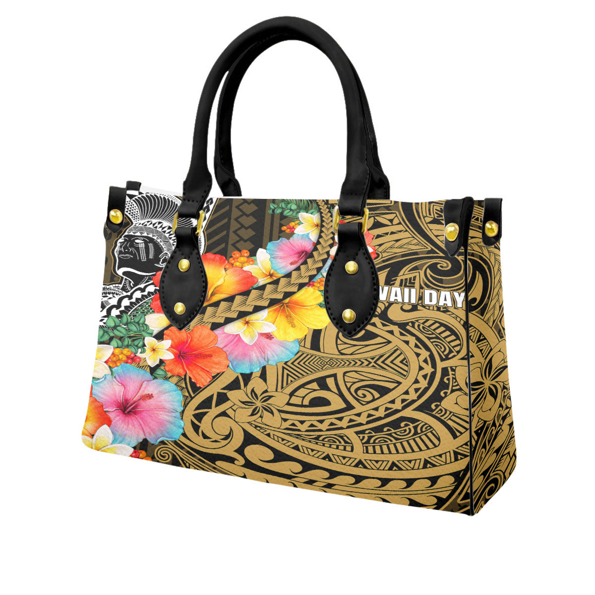 Hawaii Day King Kamehameha Leather Bag