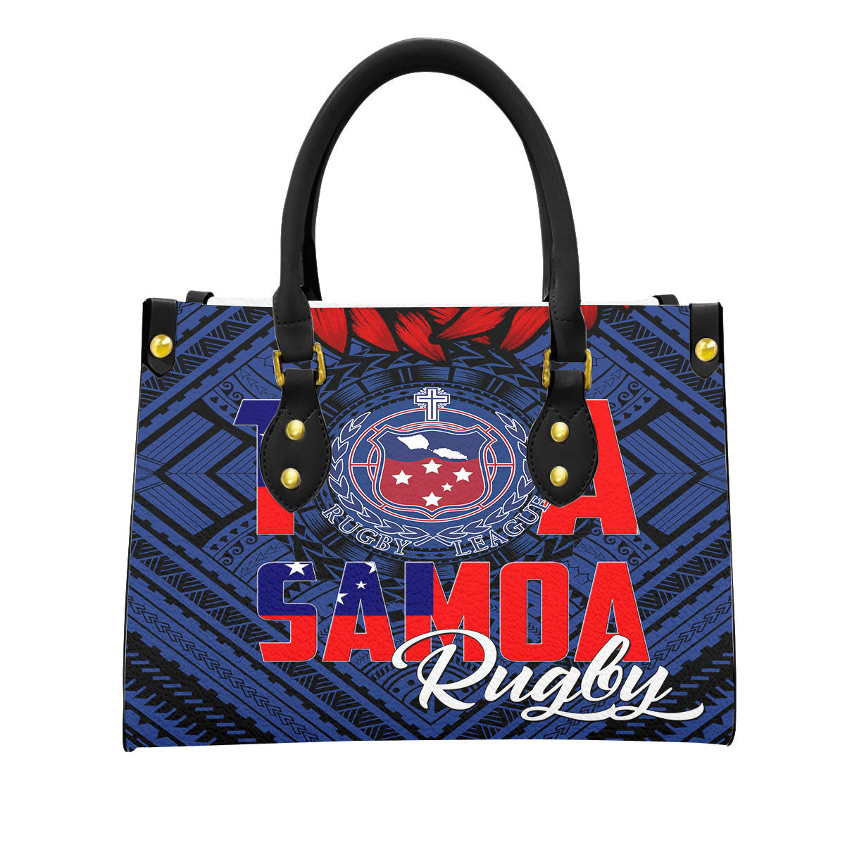 Polynesian Samoa Leather Bag Toa Samoa Rugby Ula Fala Style