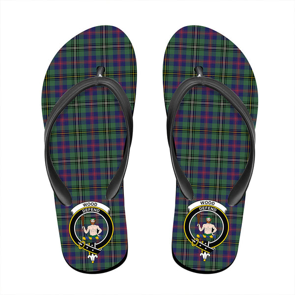 Wood Modern Tartan Crest Flip Flop