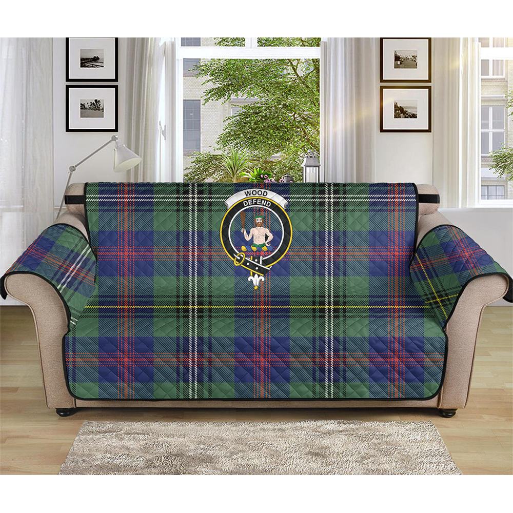 Wood Modern Tartan Classic Crest Sofa Protector