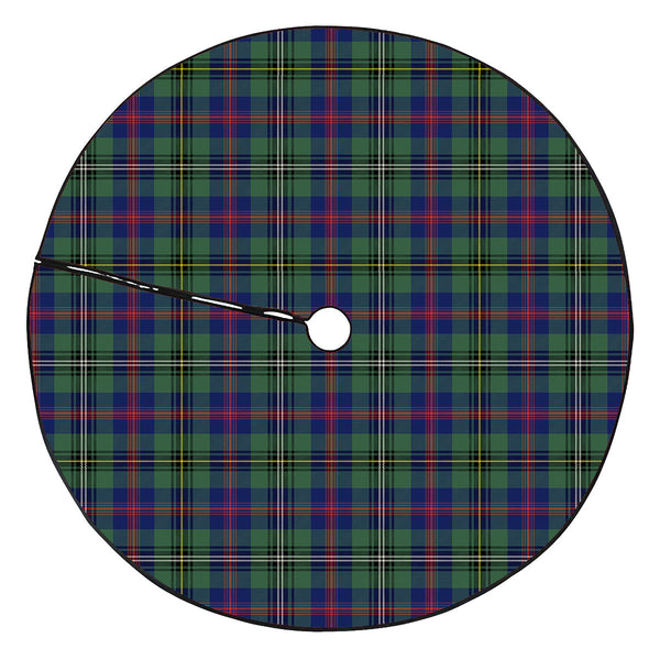 Wood Modern Tartan Plaid Christmas Tree Skirt