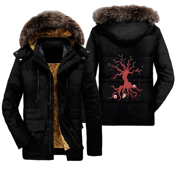 Viking Parka Jacket Yggdrasil World Tree From Scandinavian Mythology